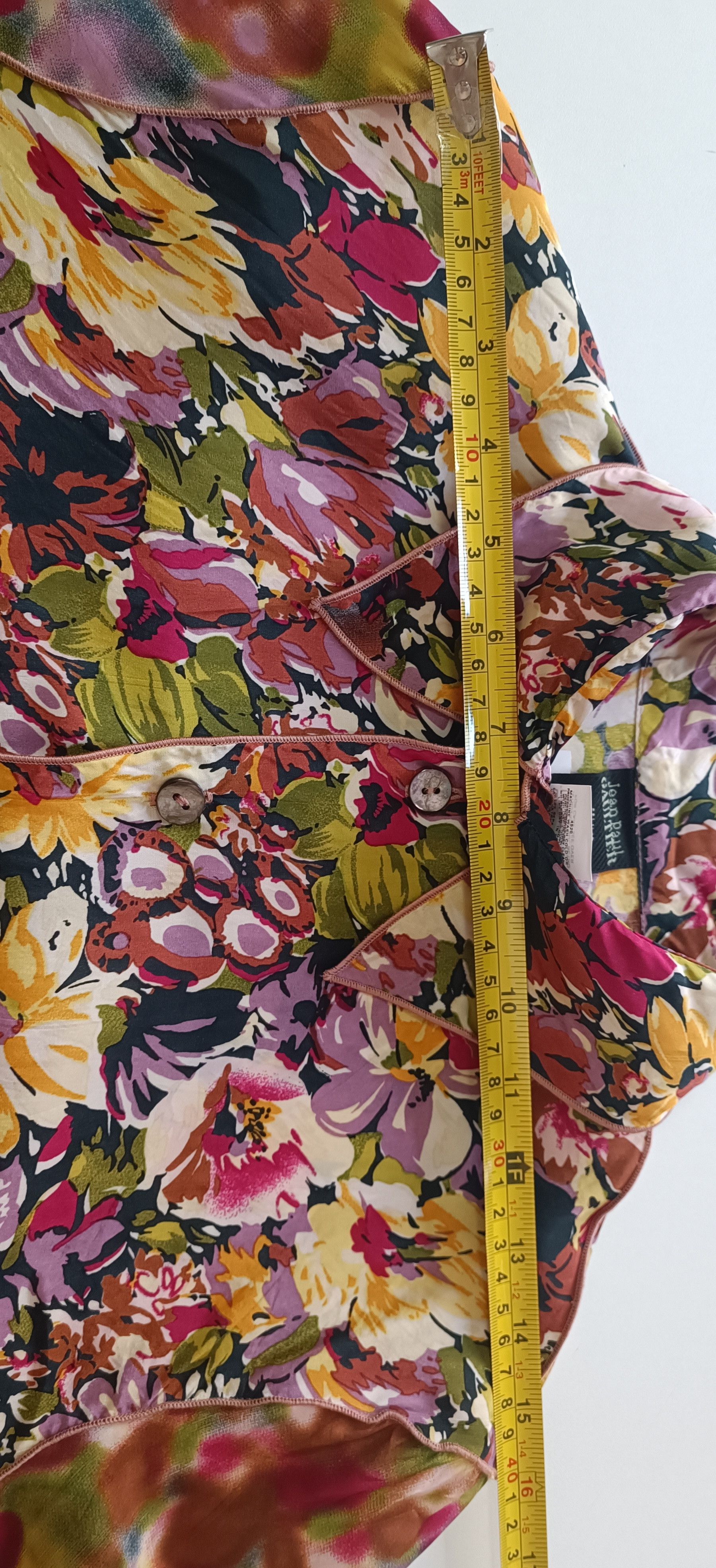 Jean Paul Gaultier SS2001- Satin flower tie-dye shirt Size M / US 6-8 / IT 42-44 - 22 Thumbnail