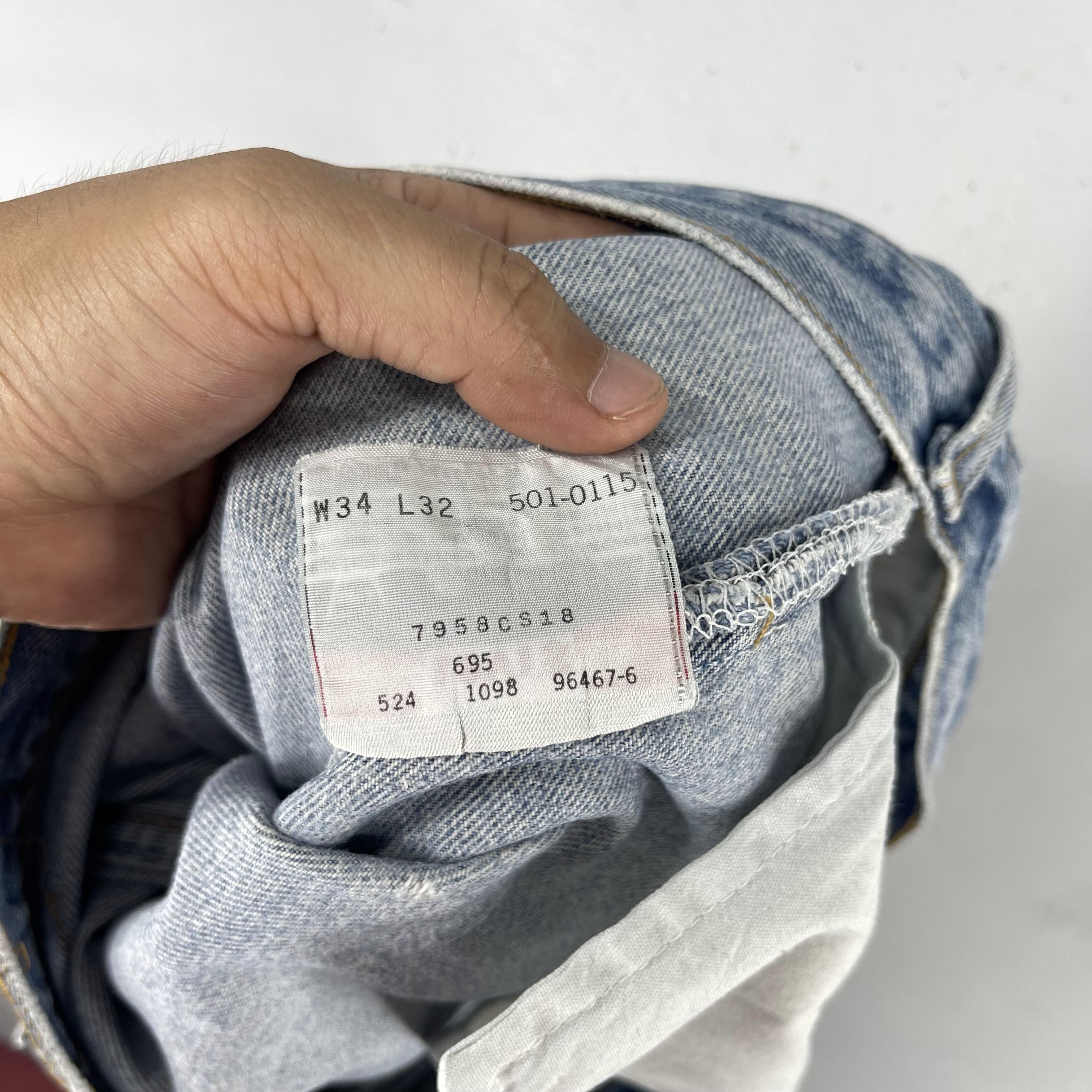 Levi's × Vintage W33 L30 Vintage Levis 501 Usa Distressed Knee Ripped Jeans Size US 33 - 8 Thumbnail