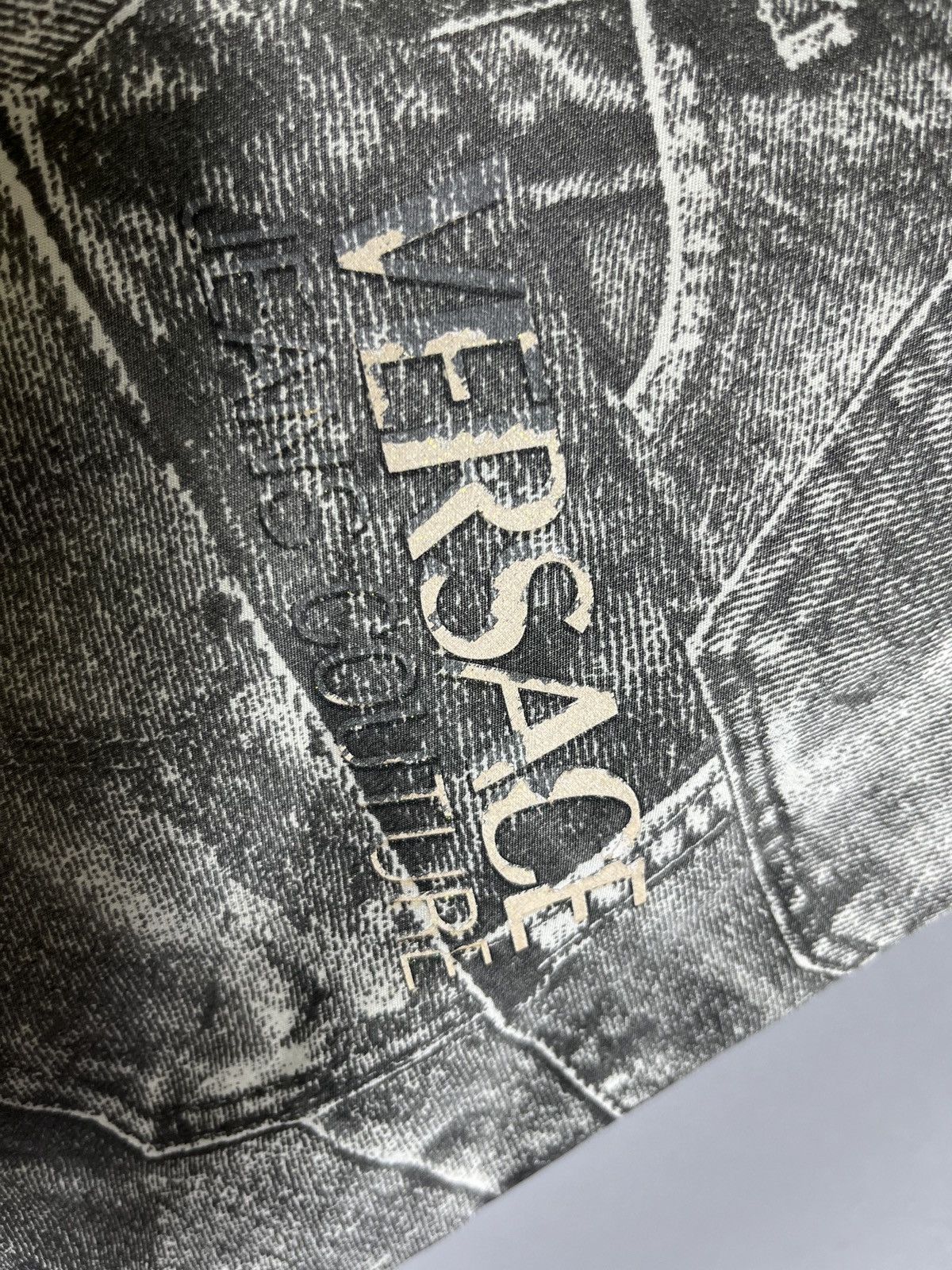 Versace Versace jeans couture woman pants monogram gray Sz 40 Size 27" / US 4 / IT 40 - 4 Thumbnail