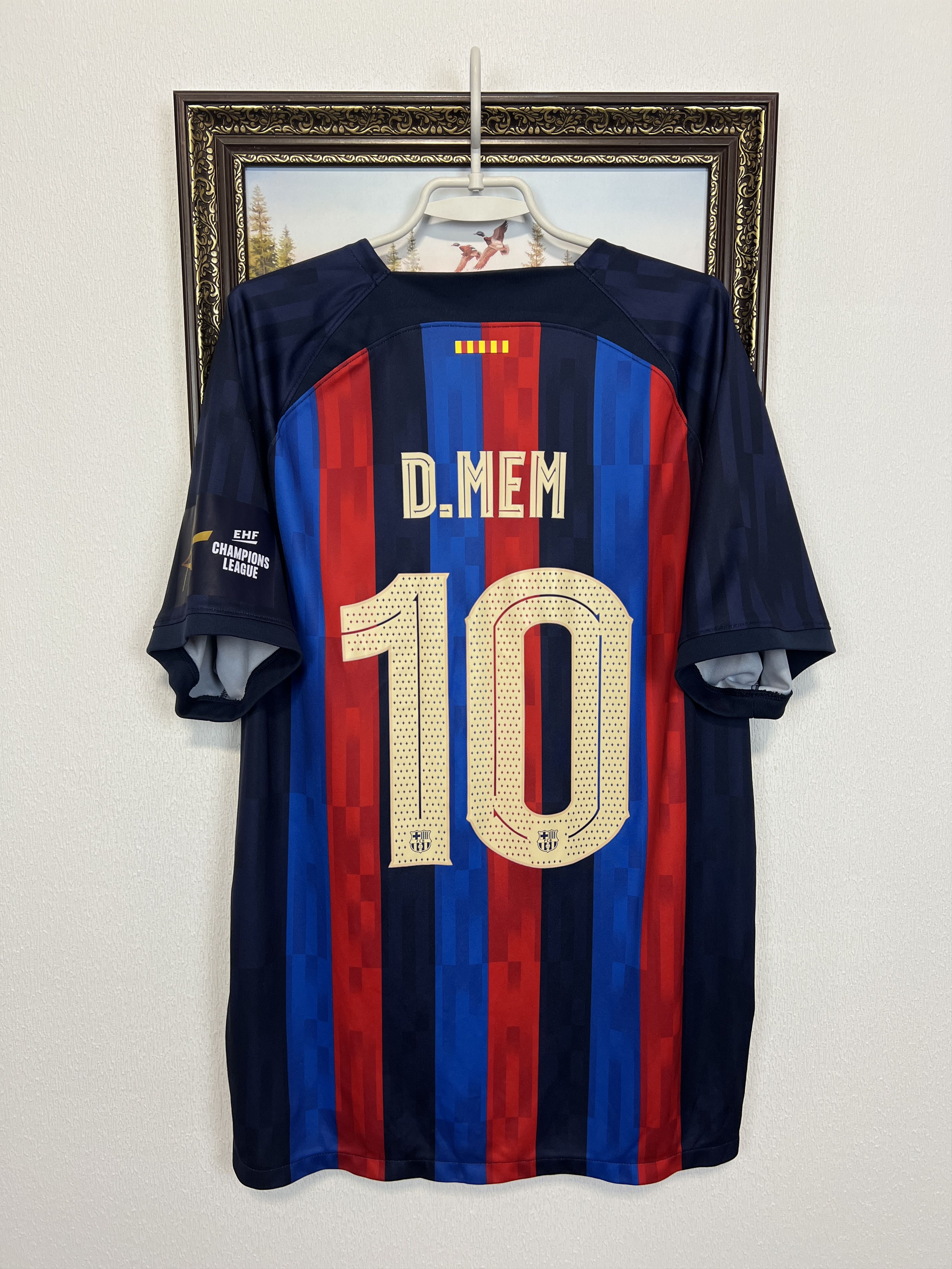 Nike Barcelona Handball Shirt Player #10 Mem Camiseta Jersey Size US XXL / EU 58 / 5 - 9 Thumbnail