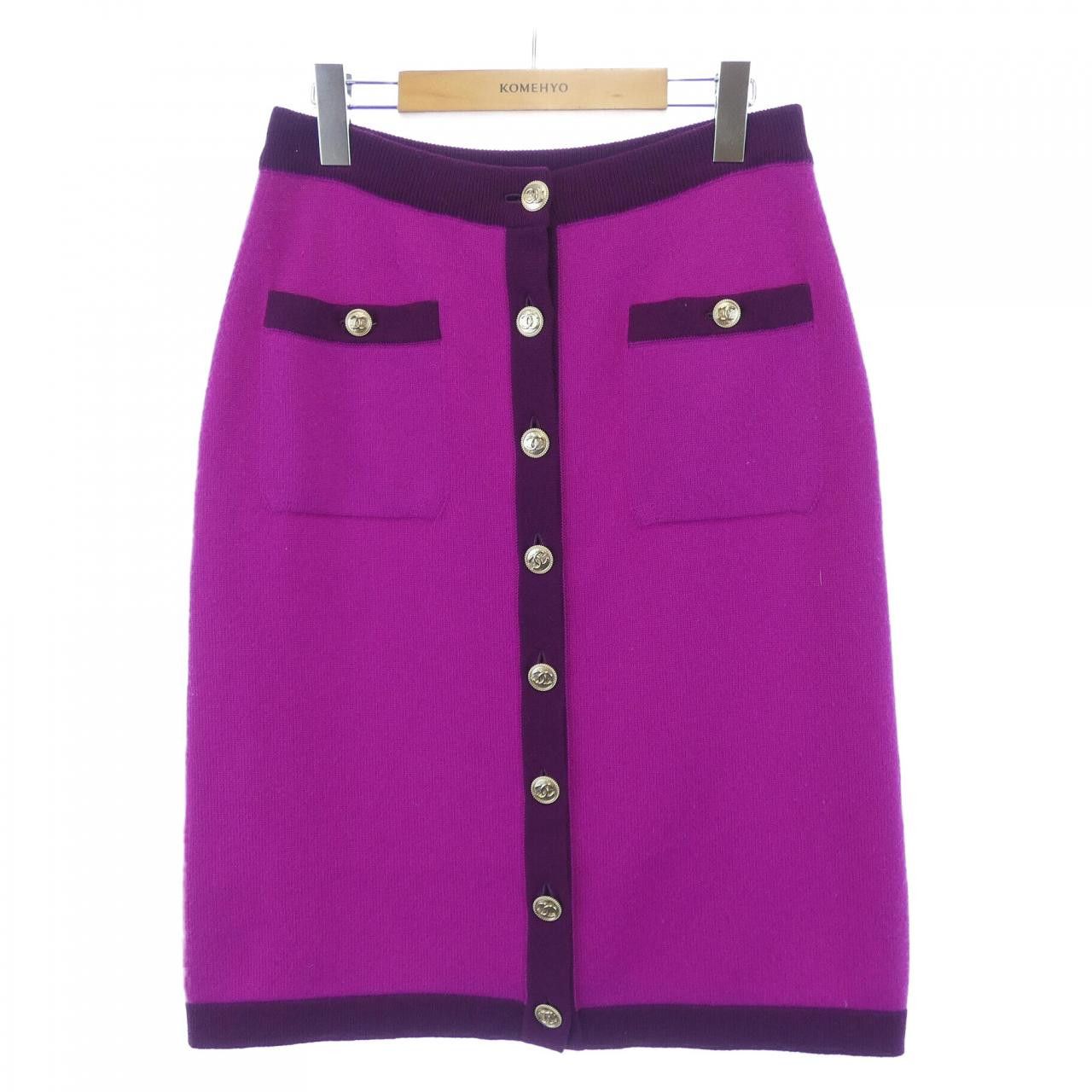 Chanel Chanel Chanel Cashmere Skirt Textile Skirts P64644K60663 DUTY FREE for USA Size ONE SIZE - 1 Thumbnail