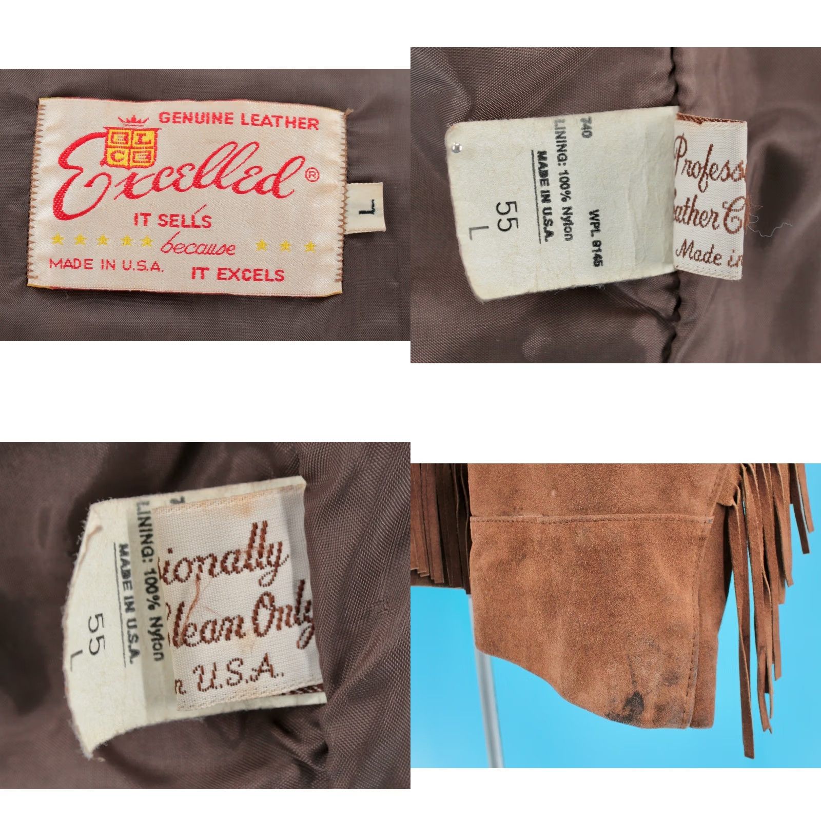 Vintage VINTAGE Excelled 70s Suede Fringe Jacket L Brown Mens Size US L / EU 52-54 / 3 - 8 Thumbnail