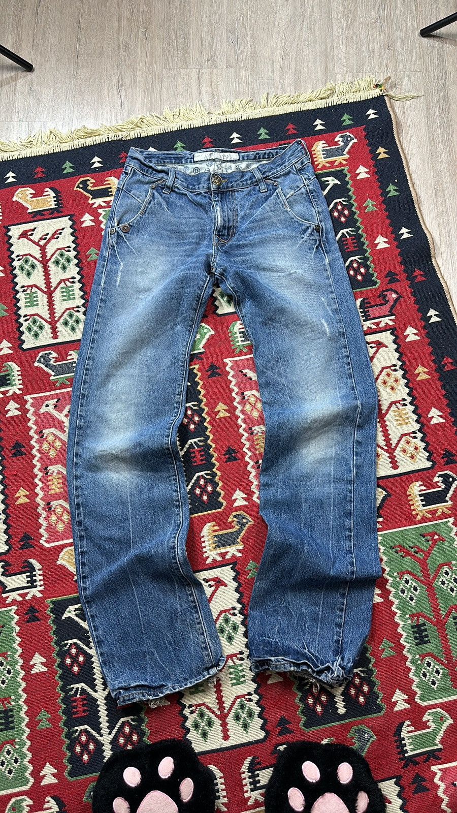 Japanese Brand × Vintage Crazy Vintage Take Two Distressed Jeans Size US 29 - 4 Thumbnail