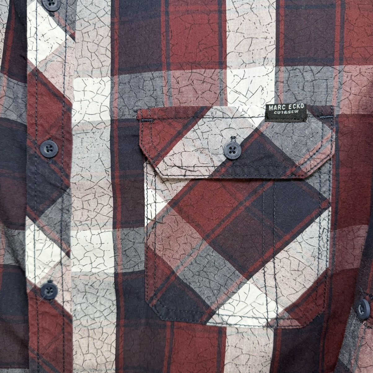Marc Ecko Marc Ecko Shirt Mens XL Red Blue Plaid Button Up Long Sleeve Size US XL / EU 56 / 4 - 3 Thumbnail