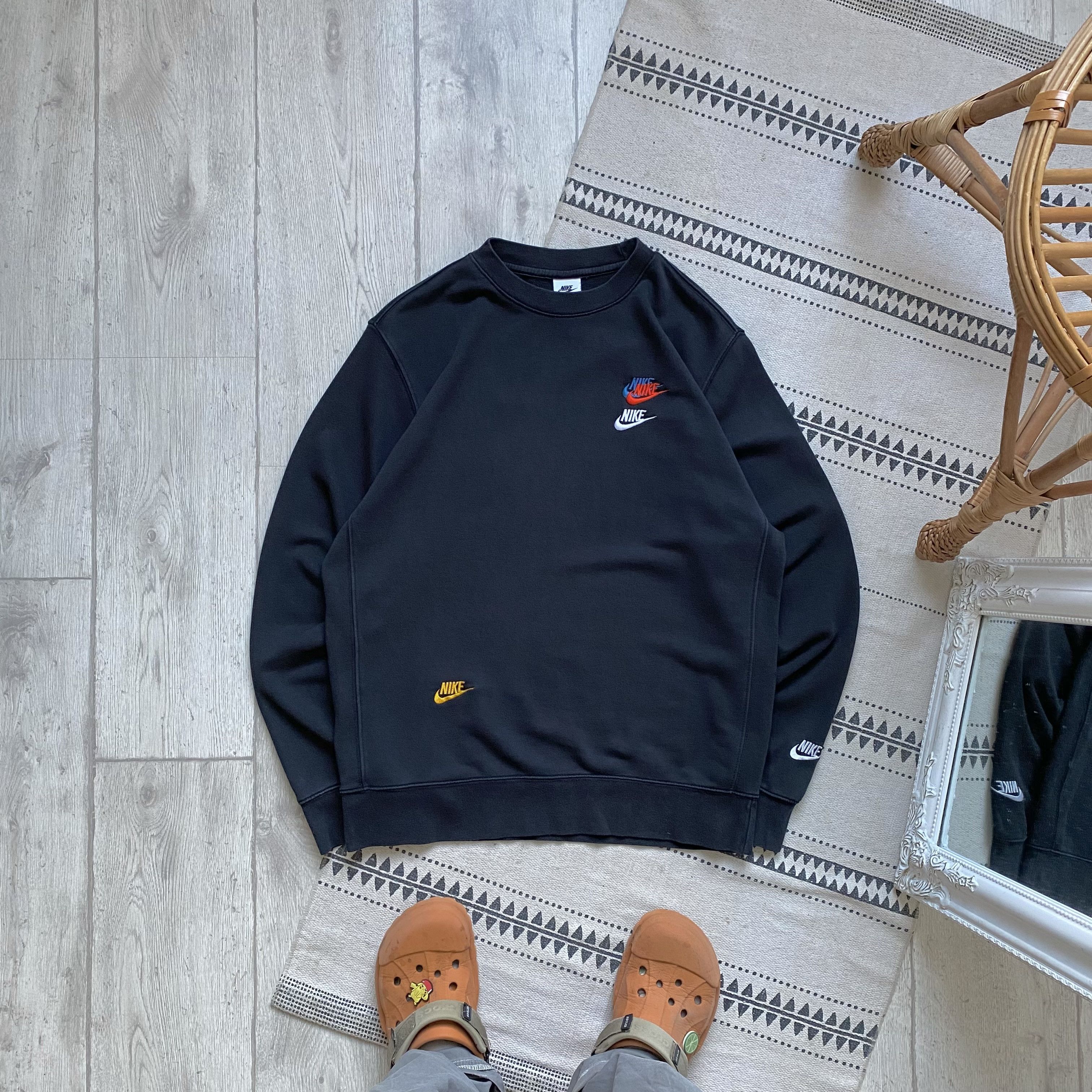 Nike 🖤 Y2K Nike multi logo boxy sweatshirt swoosh Size US M / EU 48-50 / 2 - 1 Thumbnail