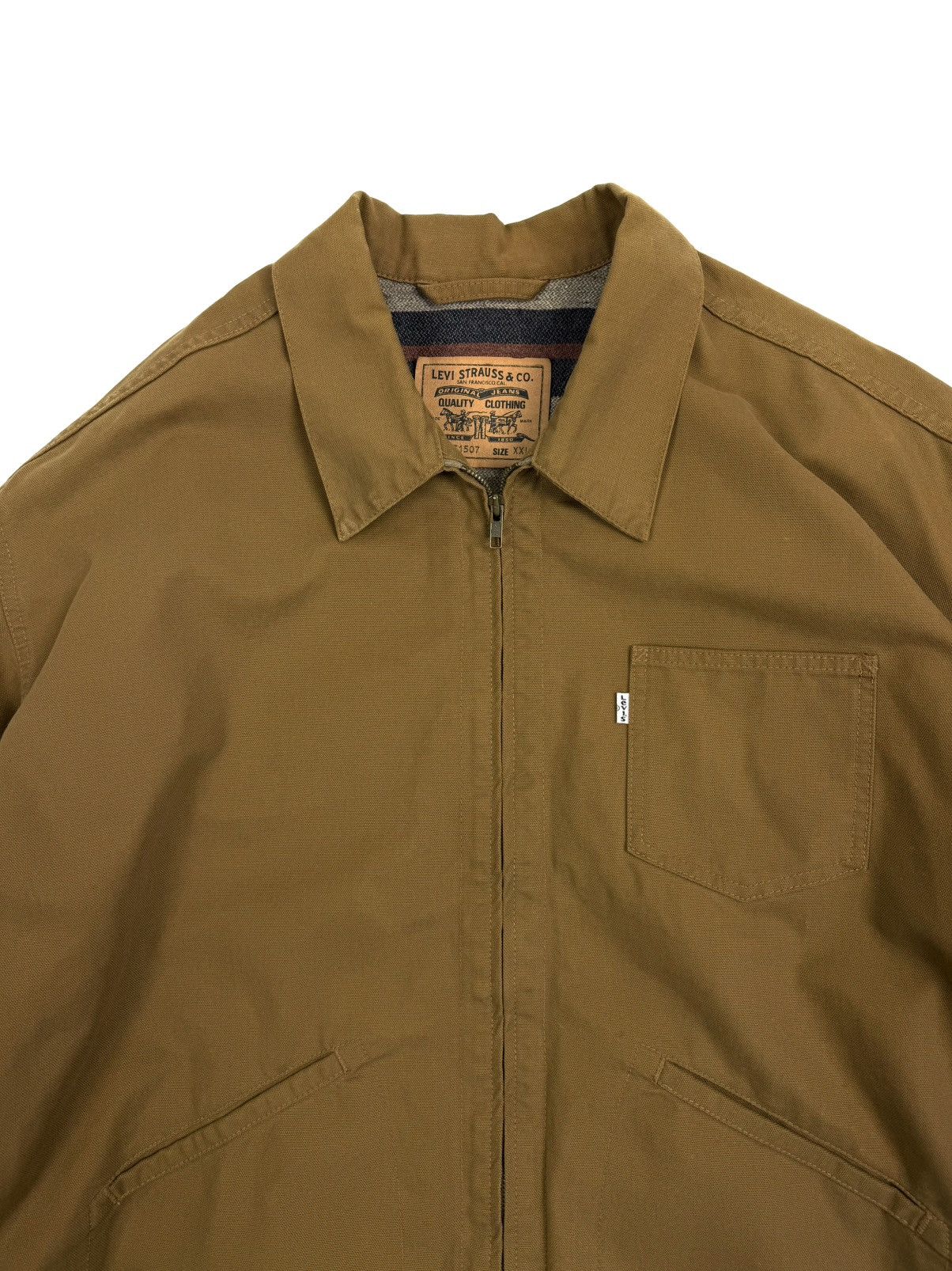 Levi's Vintage Clothing Vintage 90s Levi's Mustard Blanket Workwear Jacket Italy XXl Size US XXL / EU 58 / 5 - 9 Thumbnail