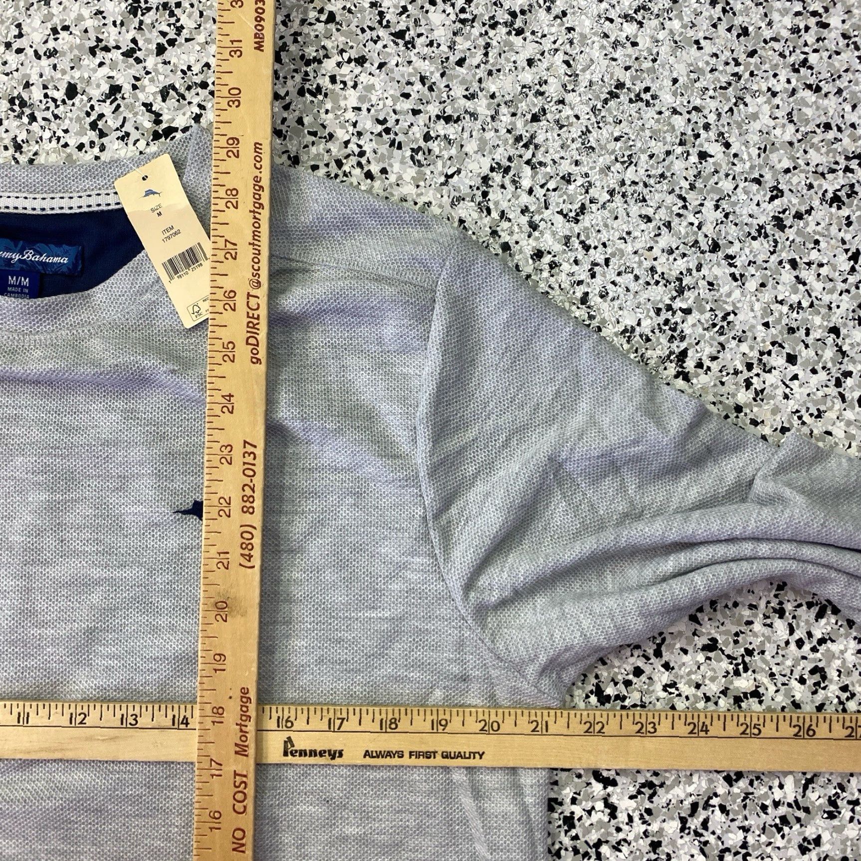 Tommy Bahama Tommy Bahama Thermal Crewneck Long Sleeve Shirt Men’s M Grey Marlin Logo NWT Size US M / EU 48-50 / 2 - 3 Thumbnail
