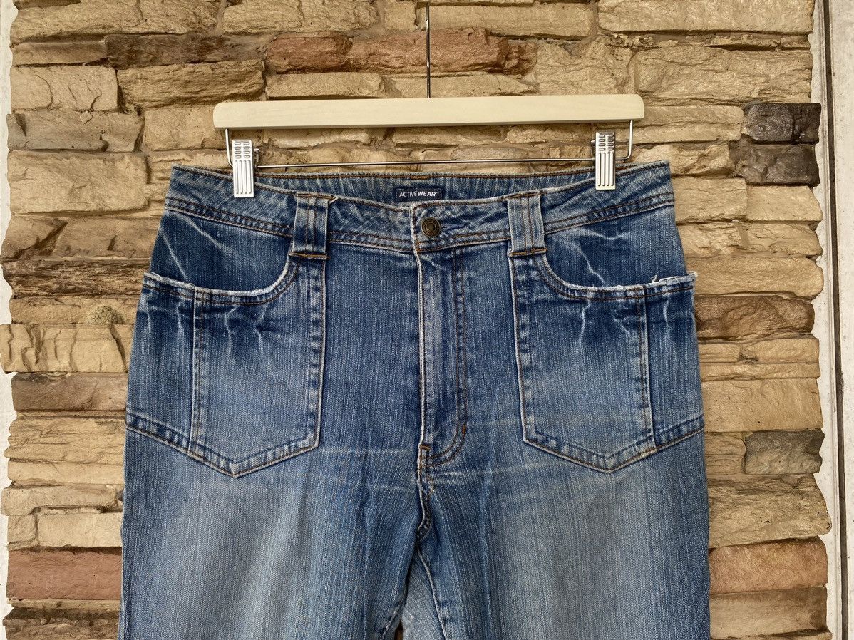 Japanese Brand 💥 Rare Flare Activewear Bootcut Jeans Size US 33 - 3 Thumbnail
