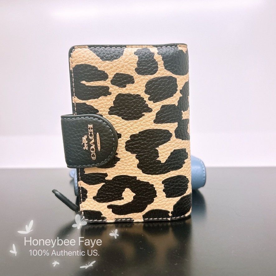 Coach Medium Corner Zip Wallet With Leopard Print CBT25 Size ONE SIZE - 2 Thumbnail