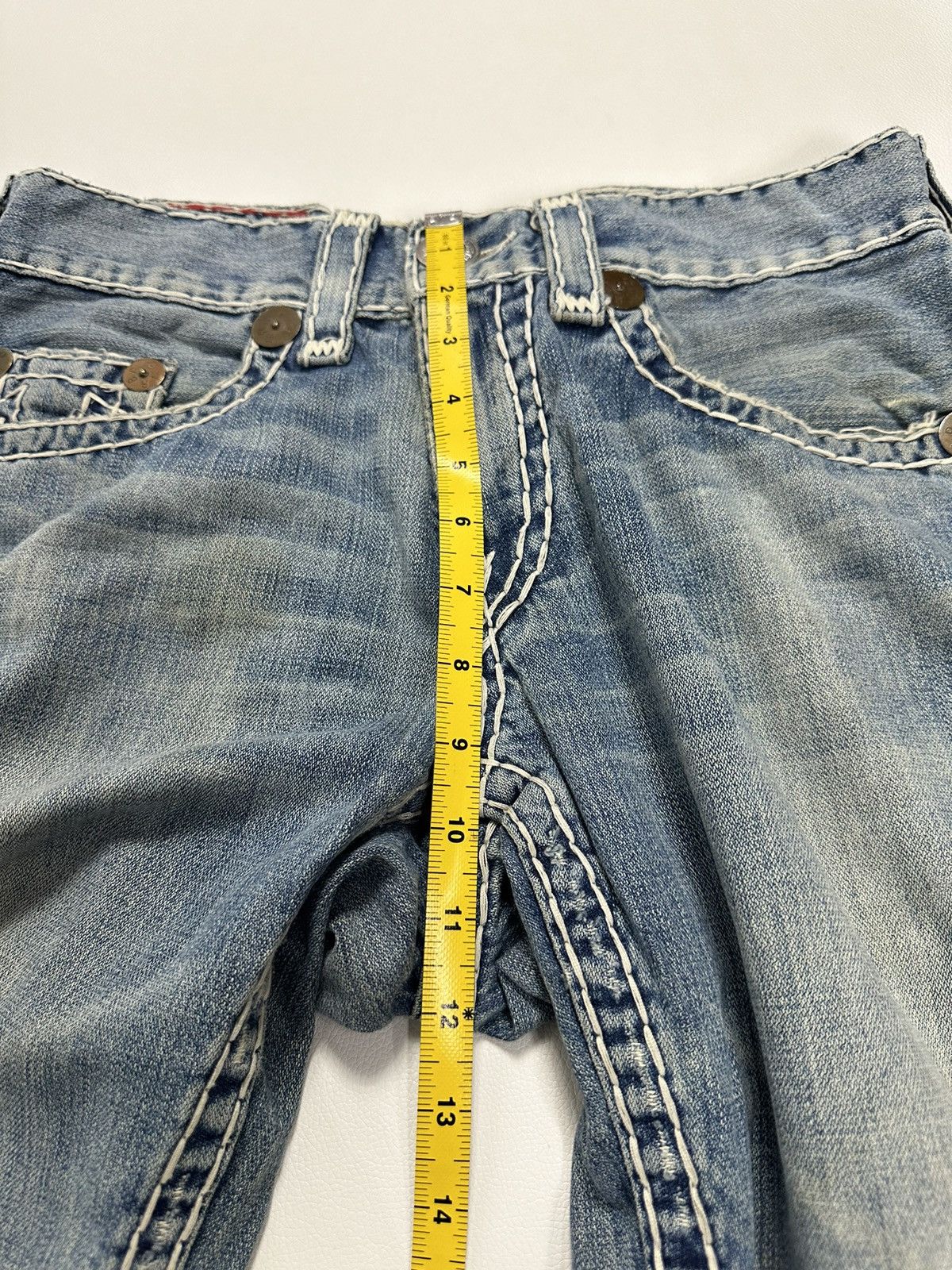 True Religion True Religion Bobby Super T Distressed Denim Size US 31 - 20 Thumbnail