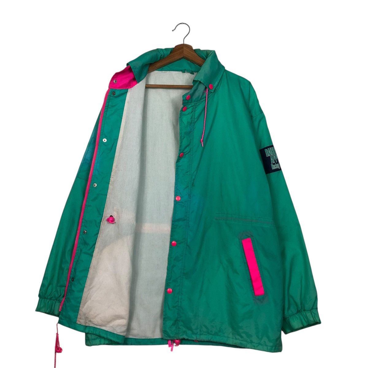 Japanese Brand 📌Vintage Bomber Jacket Sports Rainbow Apple Racing Team Size US L / EU 52-54 / 3 - 14 Thumbnail