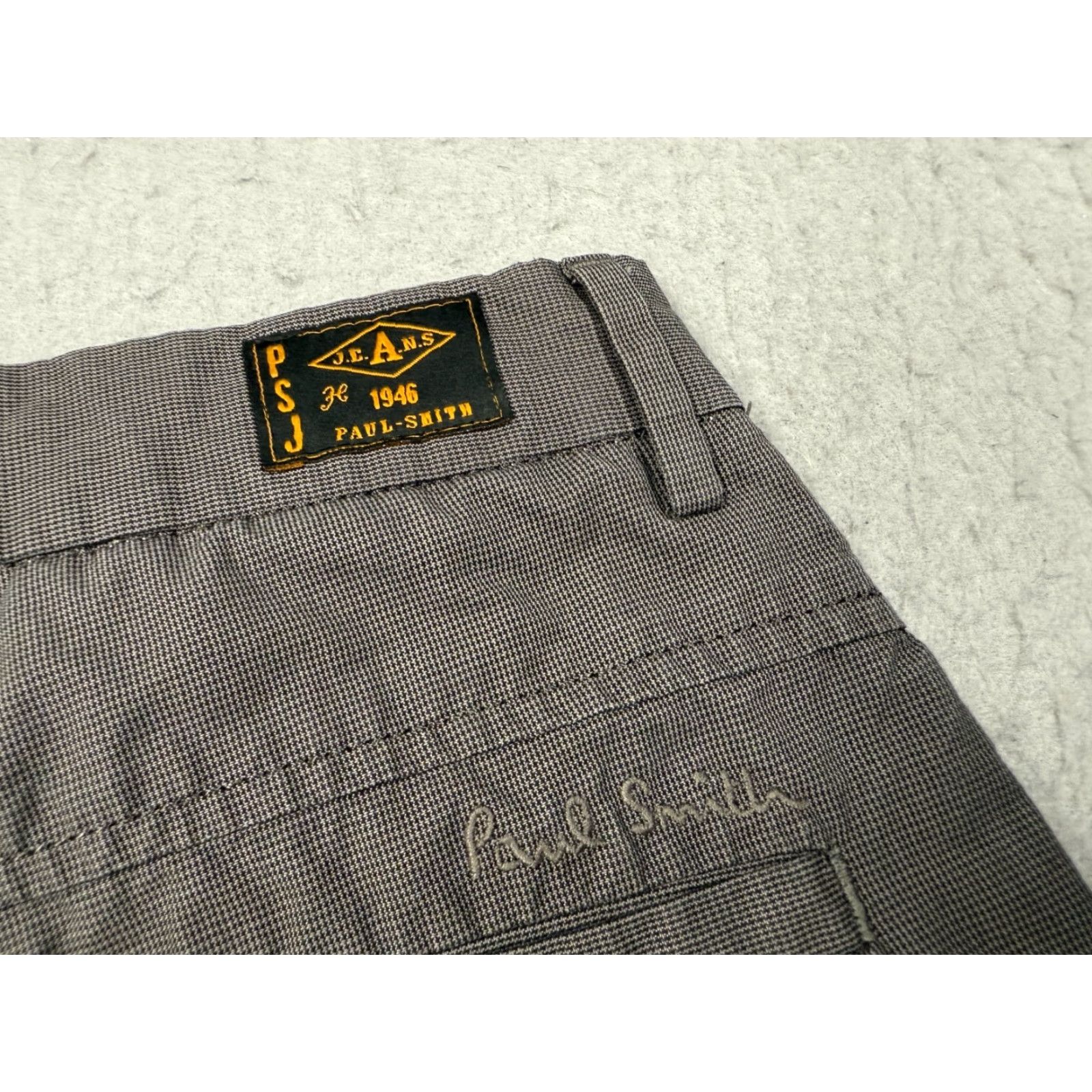 Paul Smith VINTAGE Paul Smith Chinos Pants Men 30 Regular Fit Flat Front Cotton Gray Geometric Retro Size US 30 / EU 46 - 3 Thumbnail