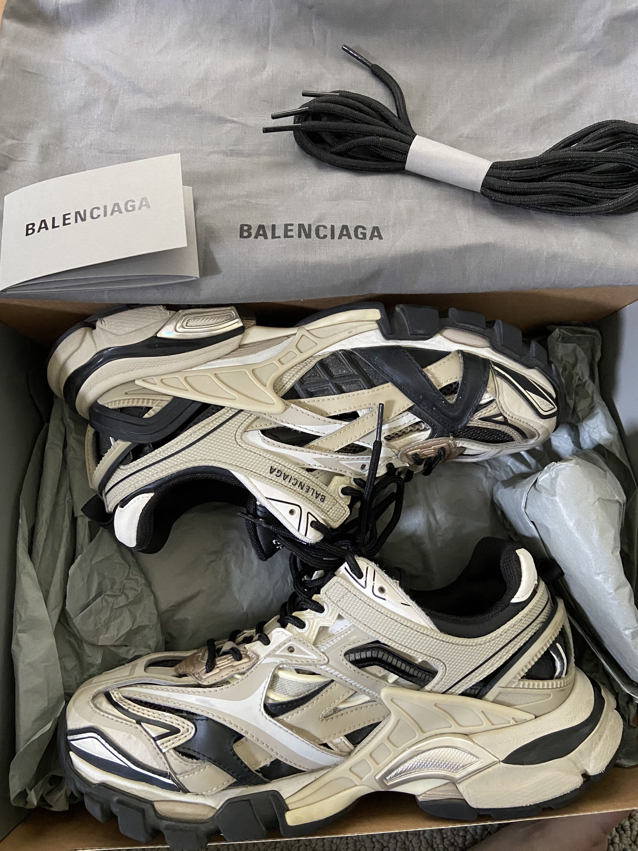 Balenciaga MSRP $1150 Balenciaga Track 2.0 Sneaker Black Beige Size 41 Size US 8 / EU 41 - 1 Thumbnail