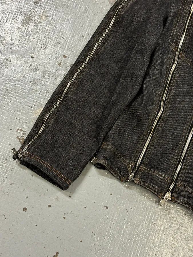 Dolce & Gabbana AW2003 Dolce & Gabbana Black Denim Multi-Zip Jacket and Jeans Set Size M / US 6-8 / IT 42-44 - 17 Thumbnail
