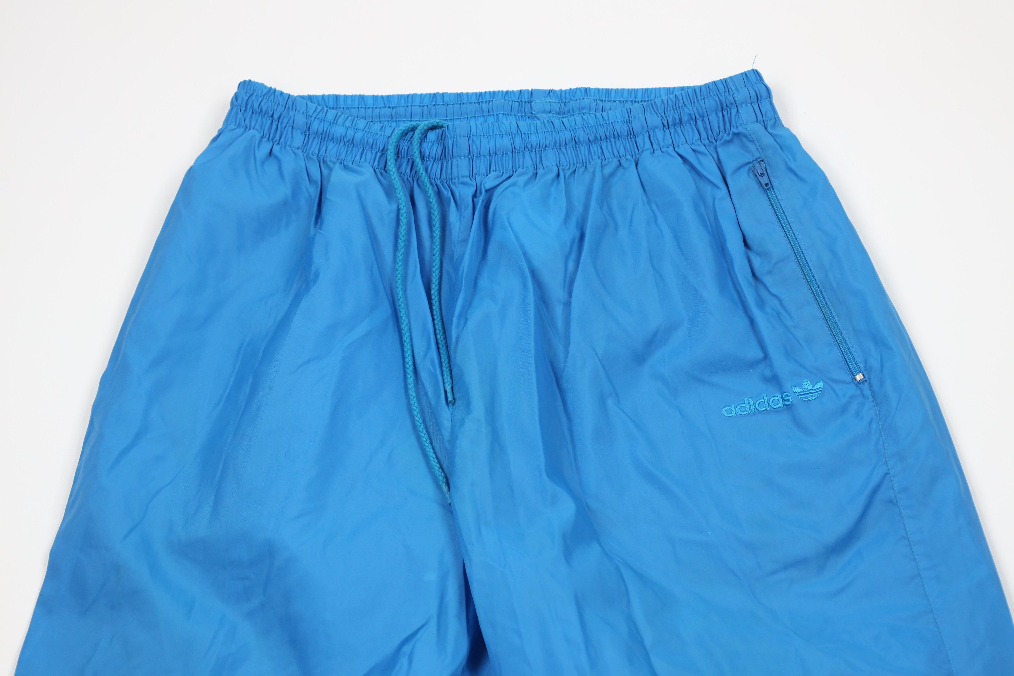 Adidas × Vintage Vintage 90s Adidas Trefoil Windbreaker Jogger Pants Blue Size US 34 / EU 50 - 2 Thumbnail