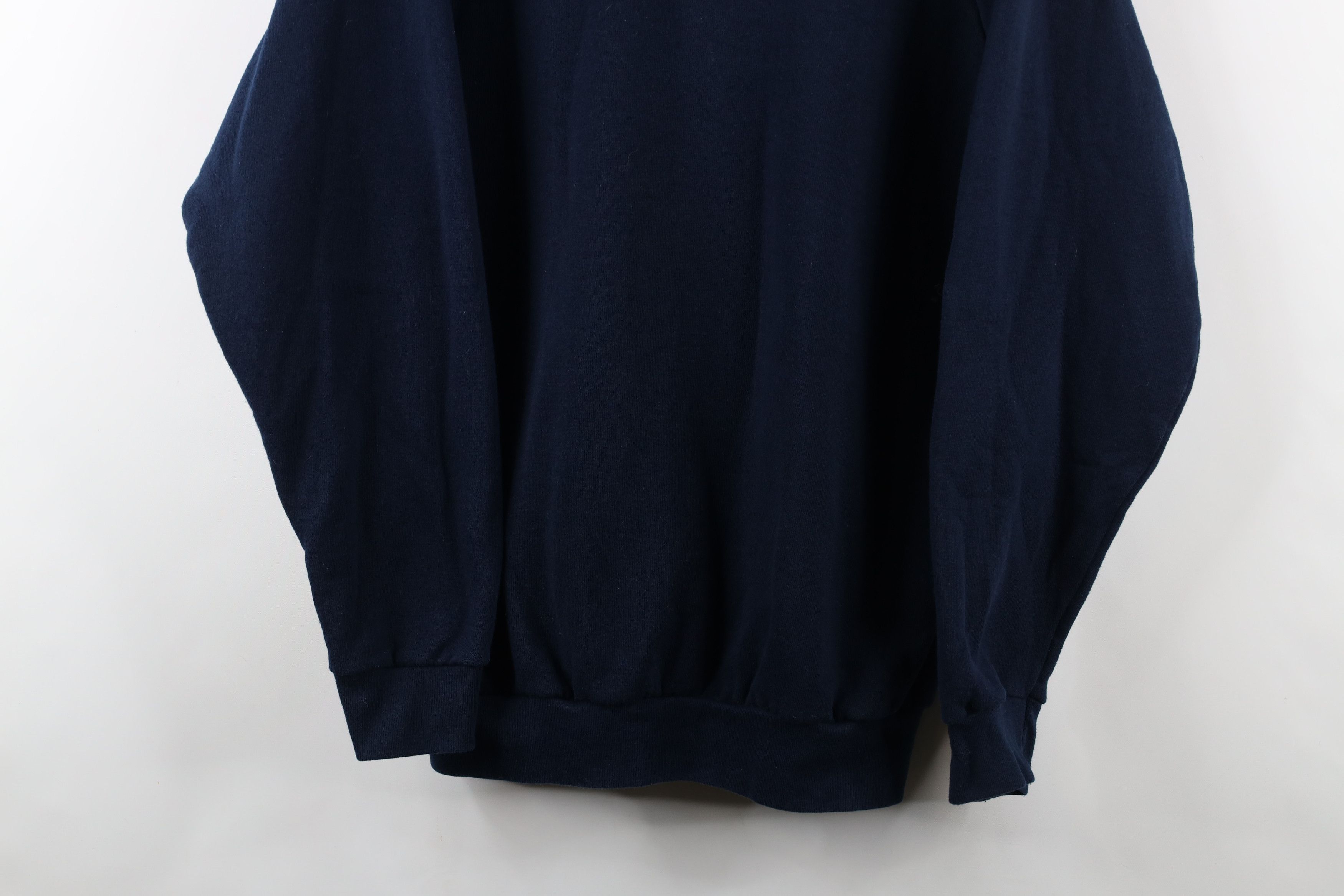 Vintage Vintage 90s Streetwear Heavyweight Crewneck Sweatshirt Blue Size US XL / EU 56 / 4 - 3 Thumbnail