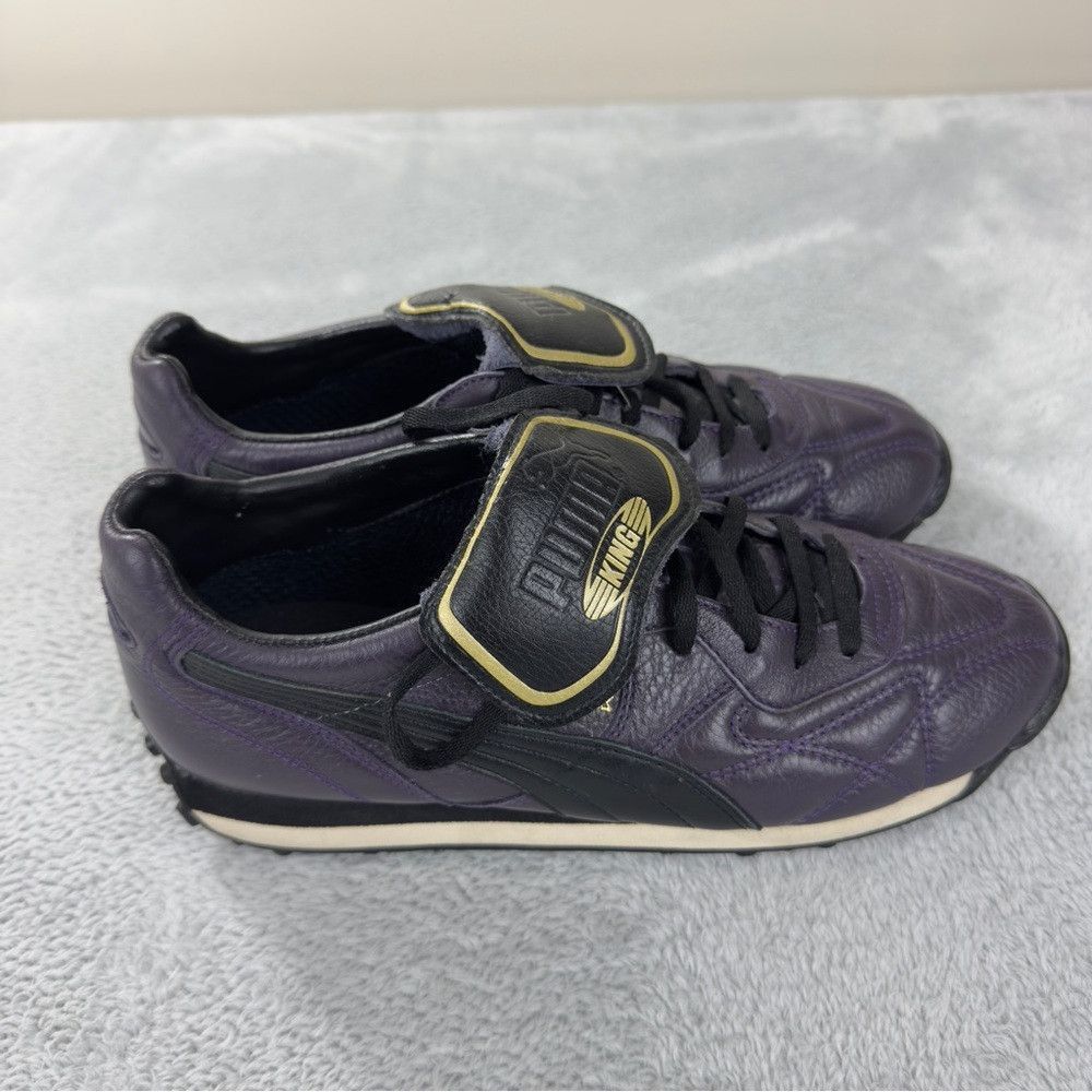 VTG Puma King X Jil Sander Collaboration Leather Low Top Sh Shoes in Purple, Men's (Size 7)