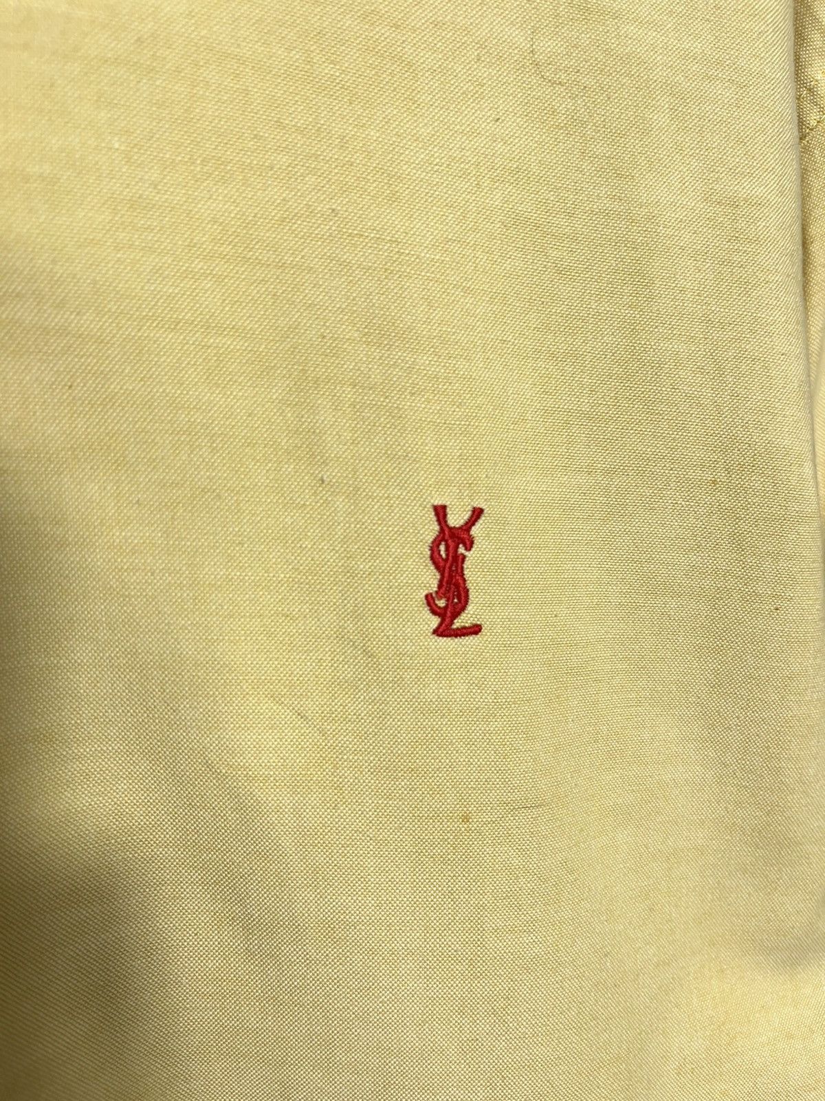 Yves Saint Laurent YSL Yves Saint Laurent 80s yellow shirt button down mens Size US XL / EU 56 / 4 - 3 Thumbnail