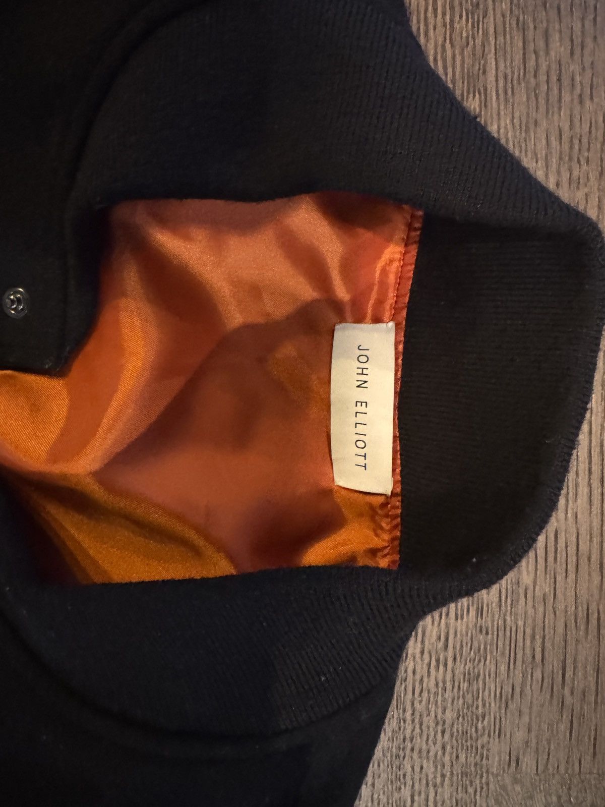 John Elliott Black leather and wool varsity jacket Size US L / EU 52-54 / 3 - 3 Thumbnail