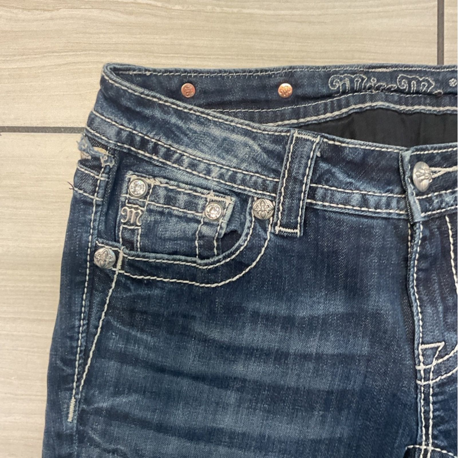 Miss Me Y2K Miss Me Straight Signature Embroidered Jeans Size 28" / US 6 / IT 42 - 7 Thumbnail
