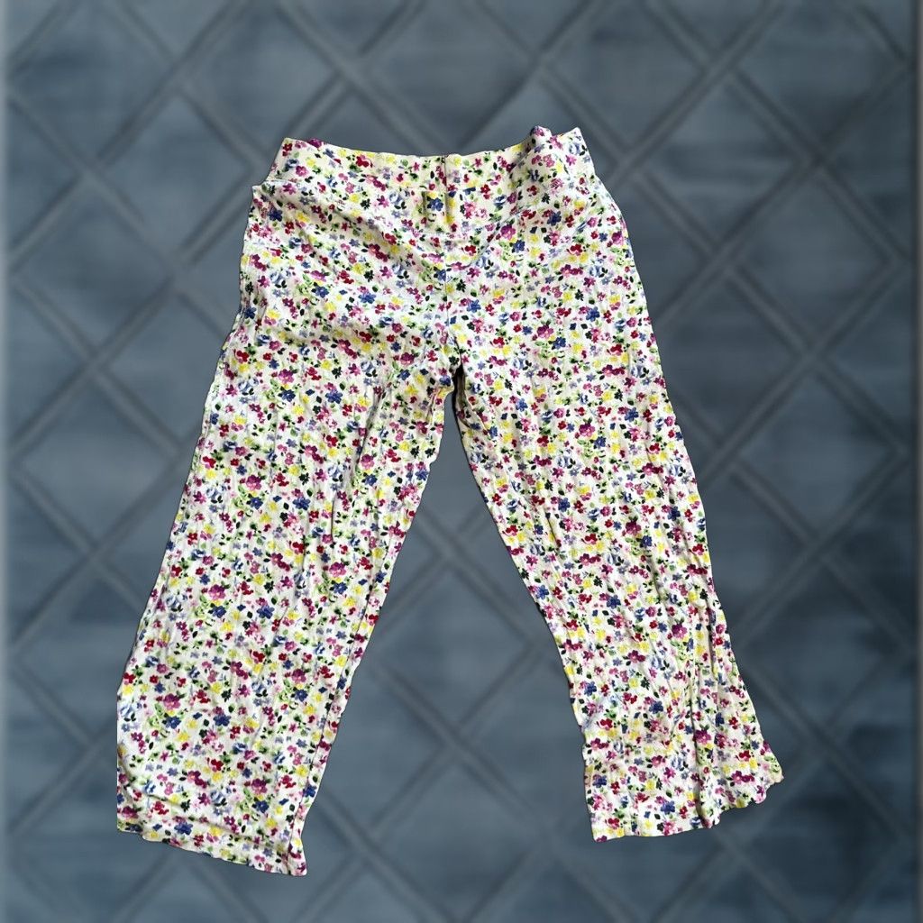 Vintage VINTAGE Gap Fit Womens Leggings XS Crop Multi Floral Elastic Hip Fashion Yoga Capri Size 32" / US 10 / IT 46 - 1 Thumbnail