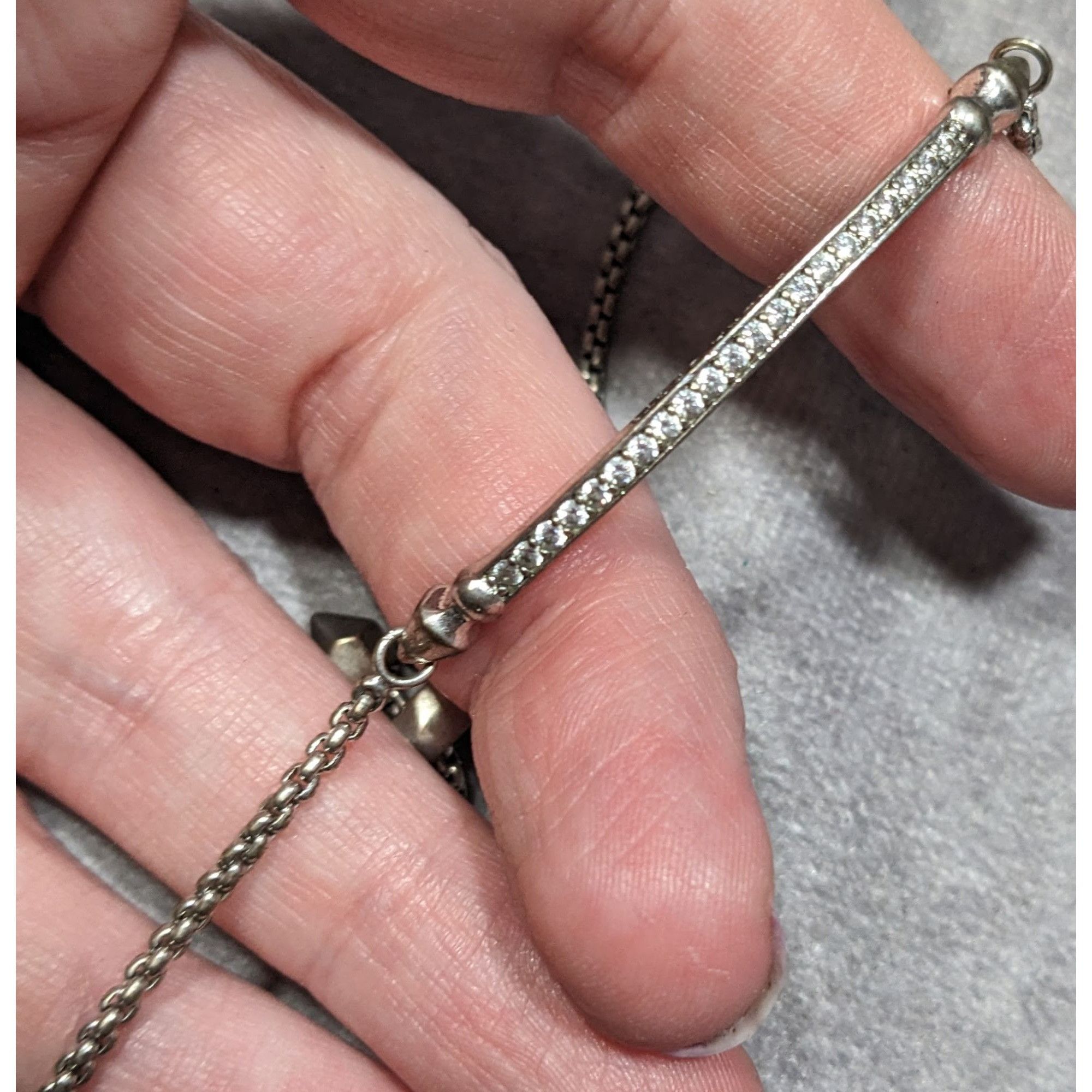 Kendra Scott Kendra Scott Silver-Tone Adjustable Bracelet With Rhinestone Size ONE SIZE - 5 Thumbnail