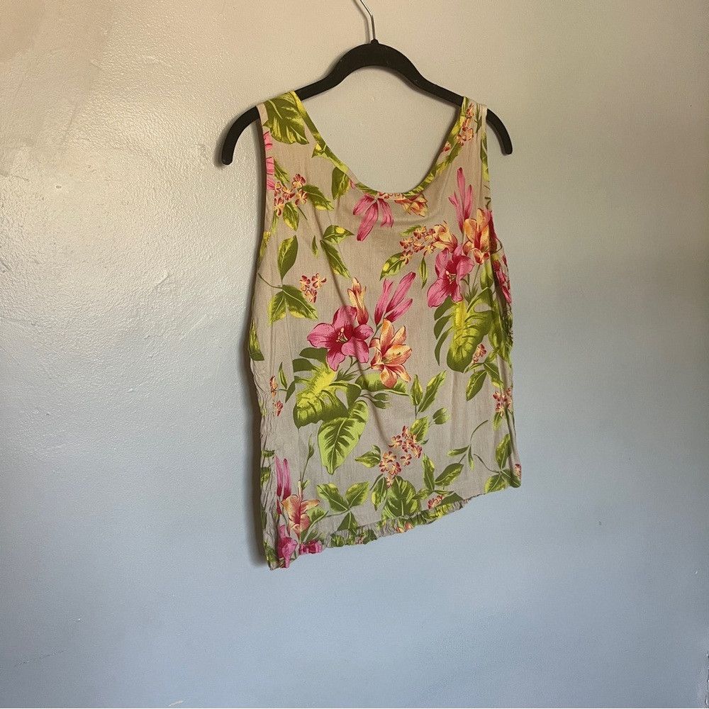 Designer Erika Women’s Vintage Floral Sleeveless Tank Top Medium Size M / US 6-8 / IT 42-44 - 5 Thumbnail