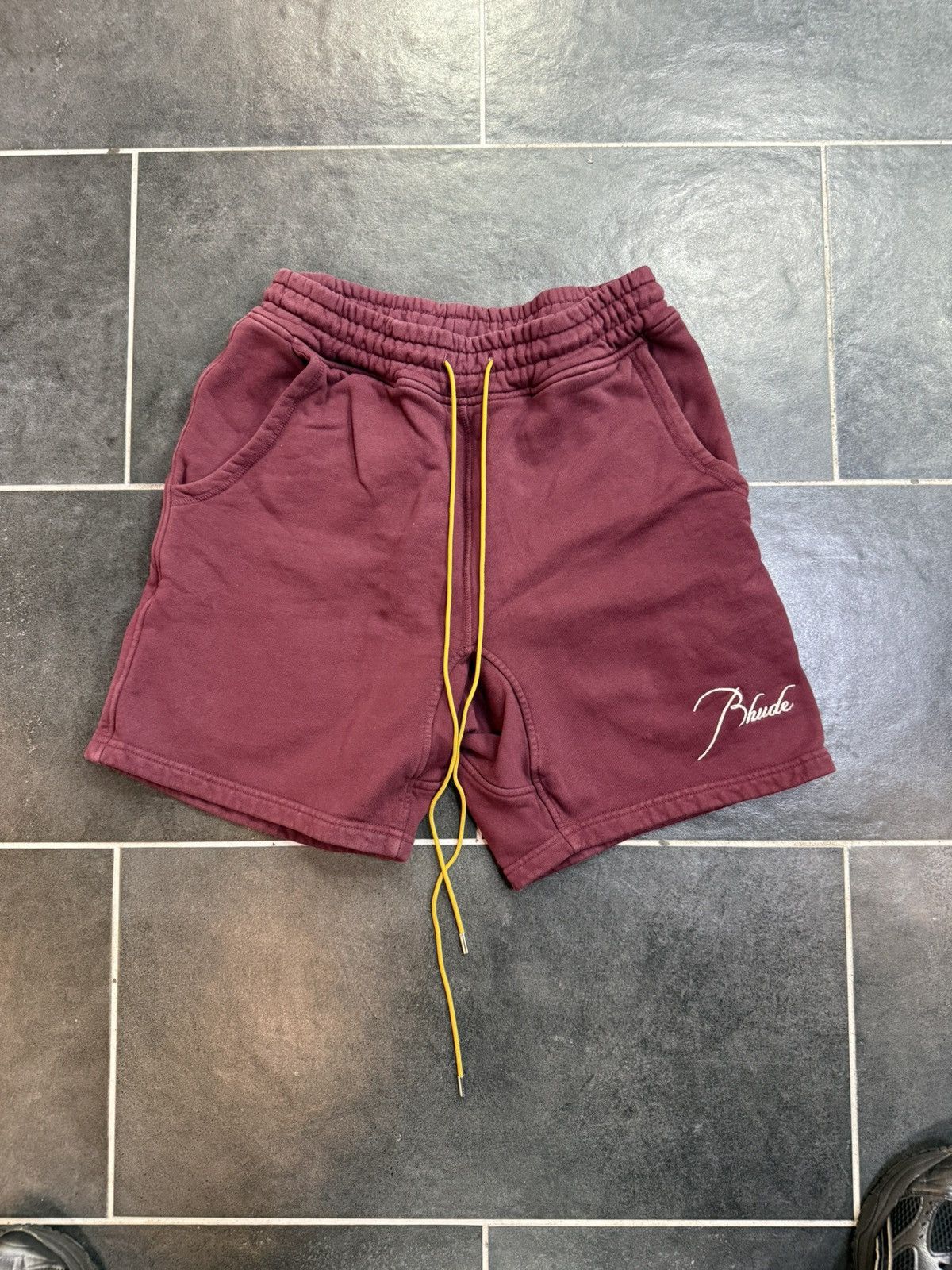 Rhude Rhude Burgundy Sweat Shorts Size US 30 / EU 46 - 1 Thumbnail
