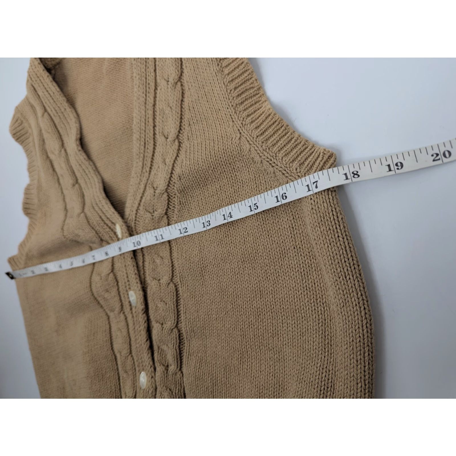 Vintage VINTAGE J.G. Hook Sweater Vest Womens M Beige Cable Knit Sleeveless Shirt? Size M / US 6-8 / IT 42-44 - 5 Thumbnail