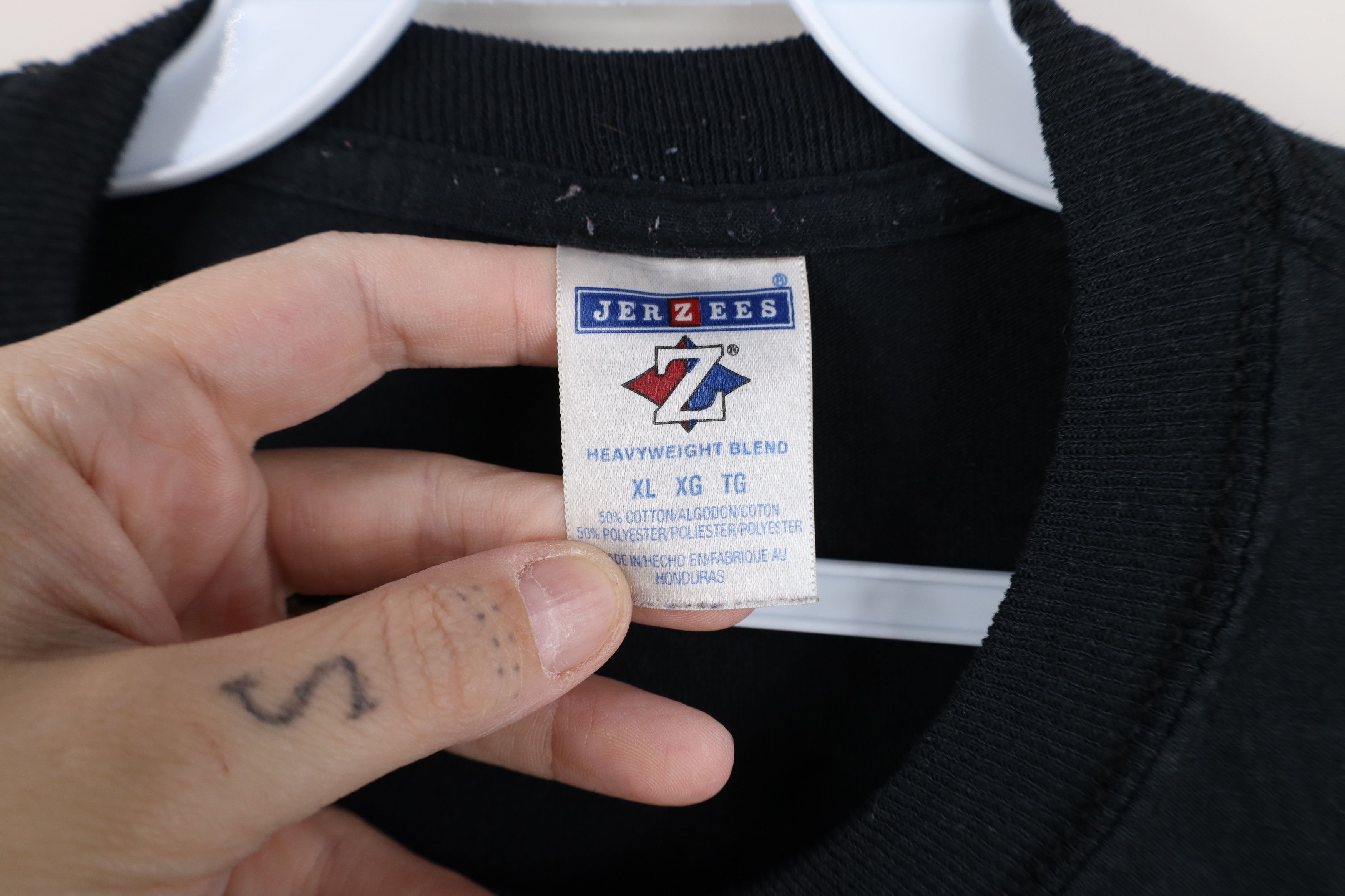 Vintage Vintage 90s Y2K Streetwear Blank Heavyweight T-Shirt Black Size US XL / EU 56 / 4 - 5 Thumbnail