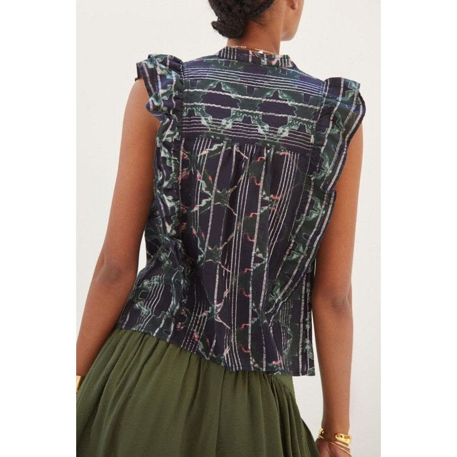 Anthropologie Anthropologie Pilcro Sleeveless Button Up Blouse Ruffle S Sh Size S / US 4 / IT 40 - 10 Thumbnail