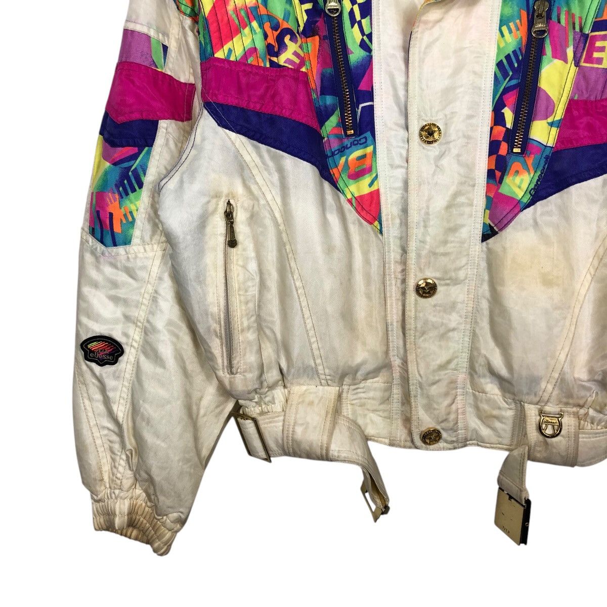 Japanese Brand 📌Vintage Cropped Ski Bomber Jacket Ellesse Multi Colour Size US M / EU 48-50 / 2 - 5 Thumbnail