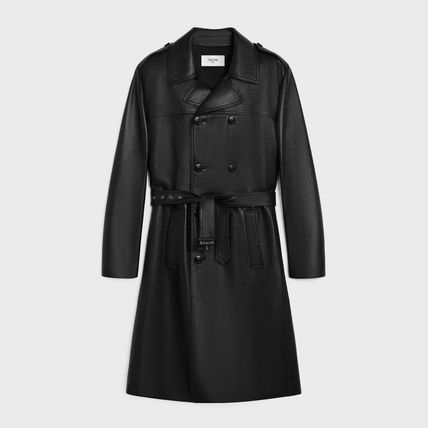 Celine o1bcso1str0126 2D587280D Leather Trench Coat in Black Size US XL / EU 56 / 4 - 1 Preview