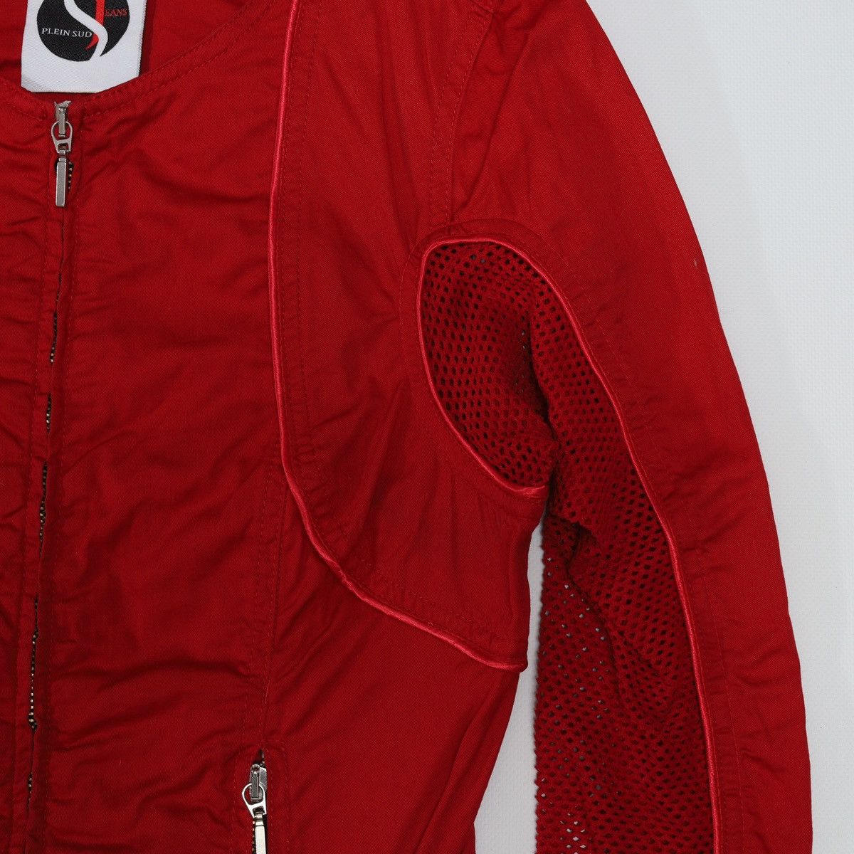 plein sud Plein Sud Jeans Vintage Red Sport Jacket Fishnet Size S / US 4 / IT 40 - 6 Thumbnail