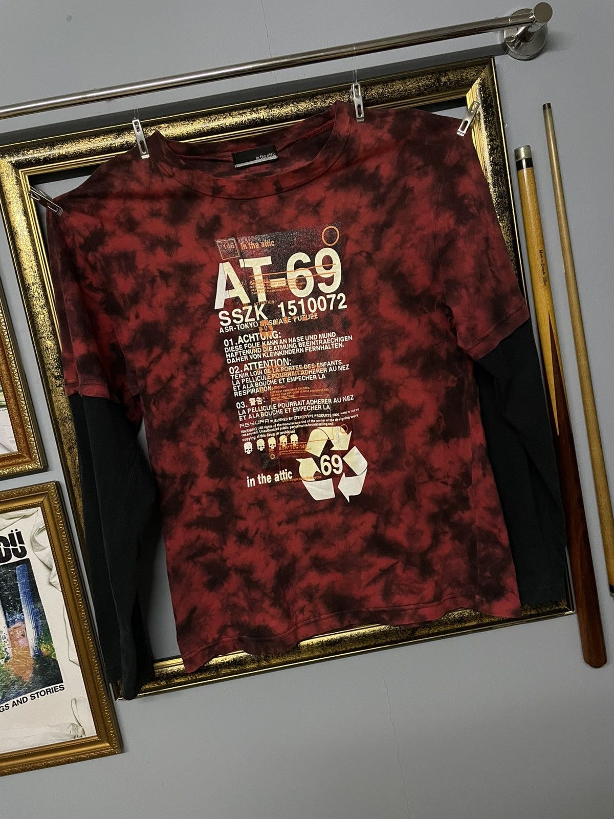 Japanese Brand Vintage 1990s Japan In The Attic Warning Punk Psycho Tshirt Size US M / EU 48-50 / 2 - 2 Thumbnail