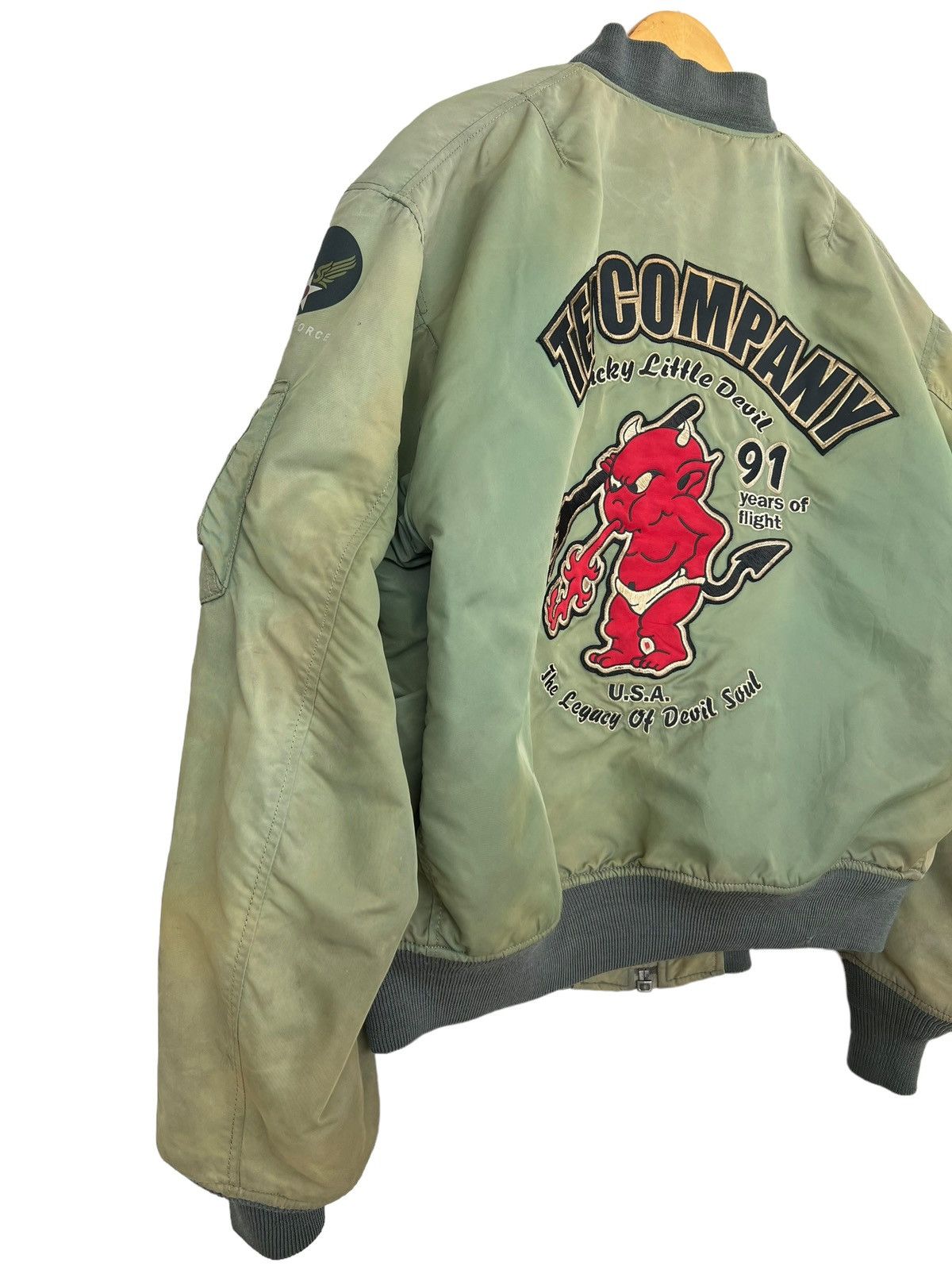Tedman Vtg USAF Tedman Ted Company MA1 Sunfaded Baggy Bomber Jacket Size US L / EU 52-54 / 3 - 6 Thumbnail