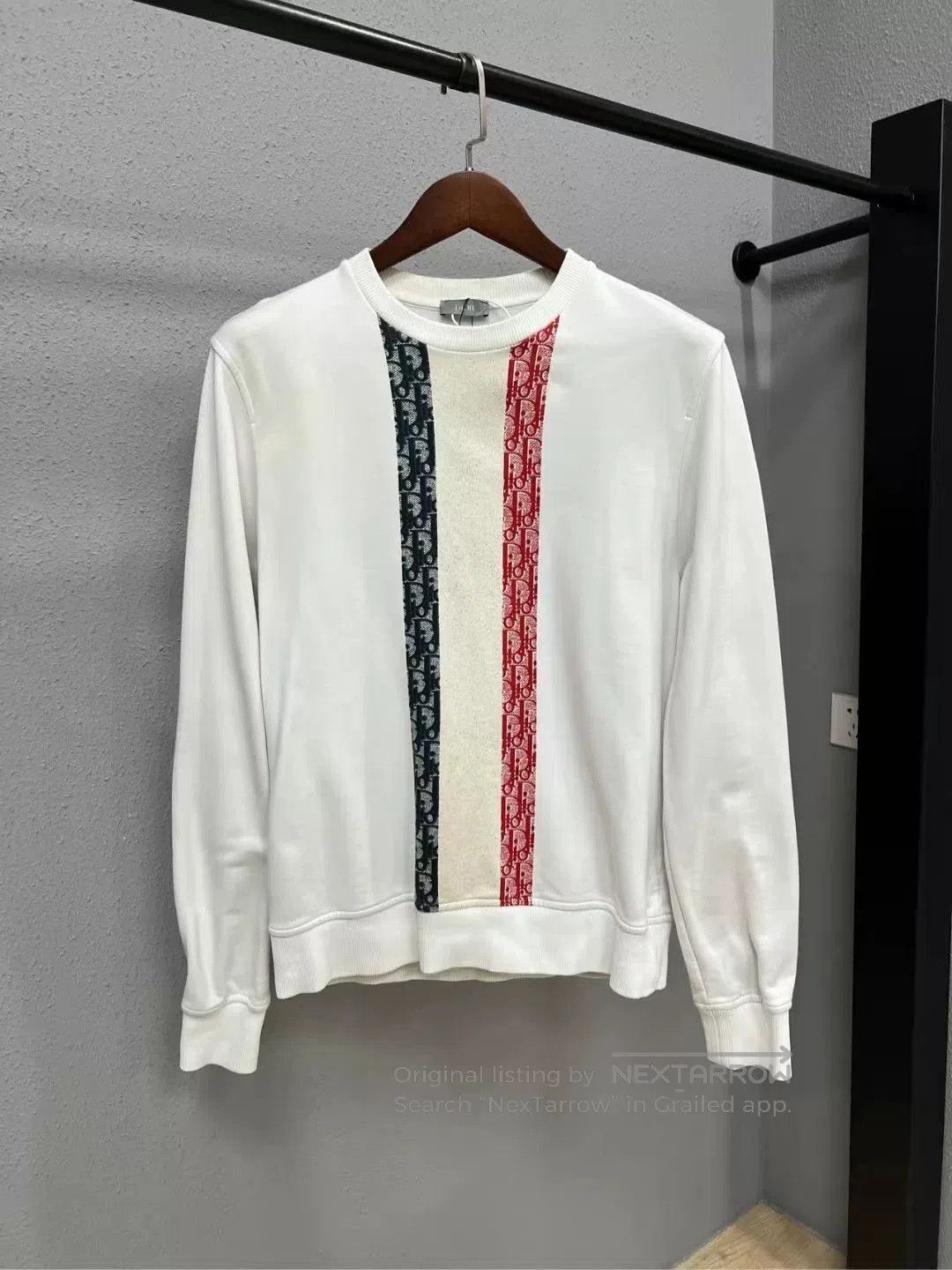 Dior dior striped sweatshirt in white color. Size US M / EU 48-50 / 2 - 1 Thumbnail