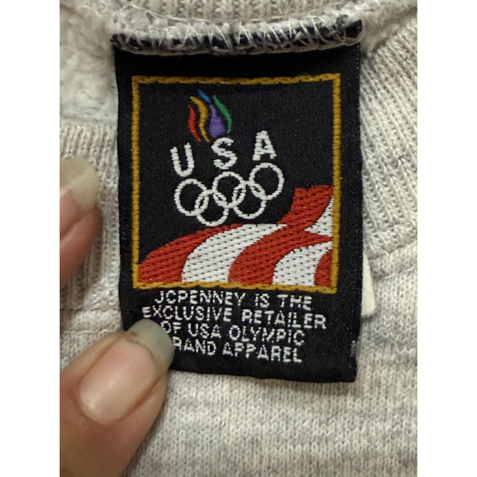 USA Olympics Vintage USA Olympic Team Sweatshirt Mens XL Gray Rings 90s Size US XL / EU 56 / 4 - 4 Thumbnail