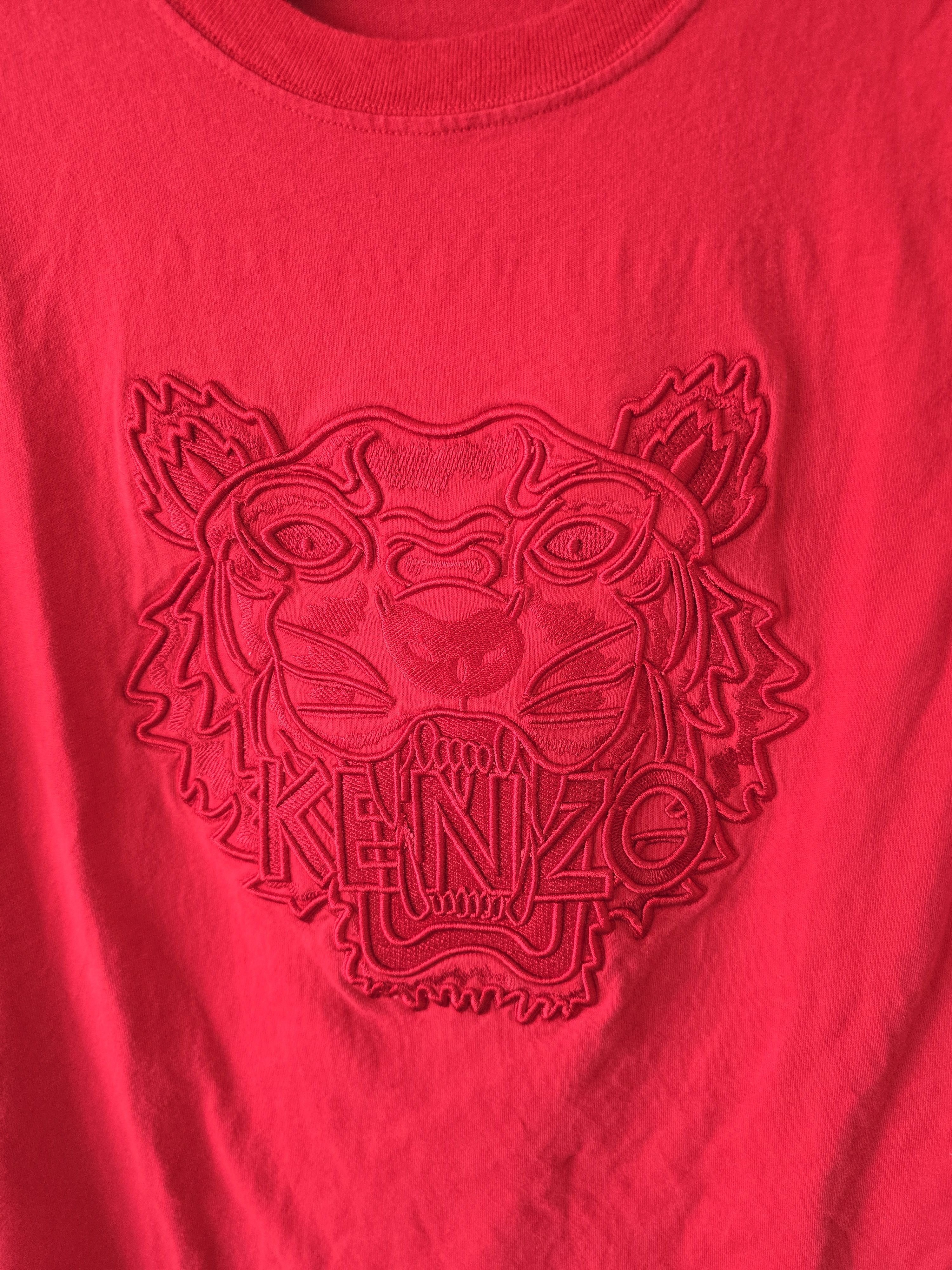 Kenzo Kenzo Paris Red Tiger Logo T-Shirt Red Size US S / EU 44-46 / 1 - 2 Thumbnail