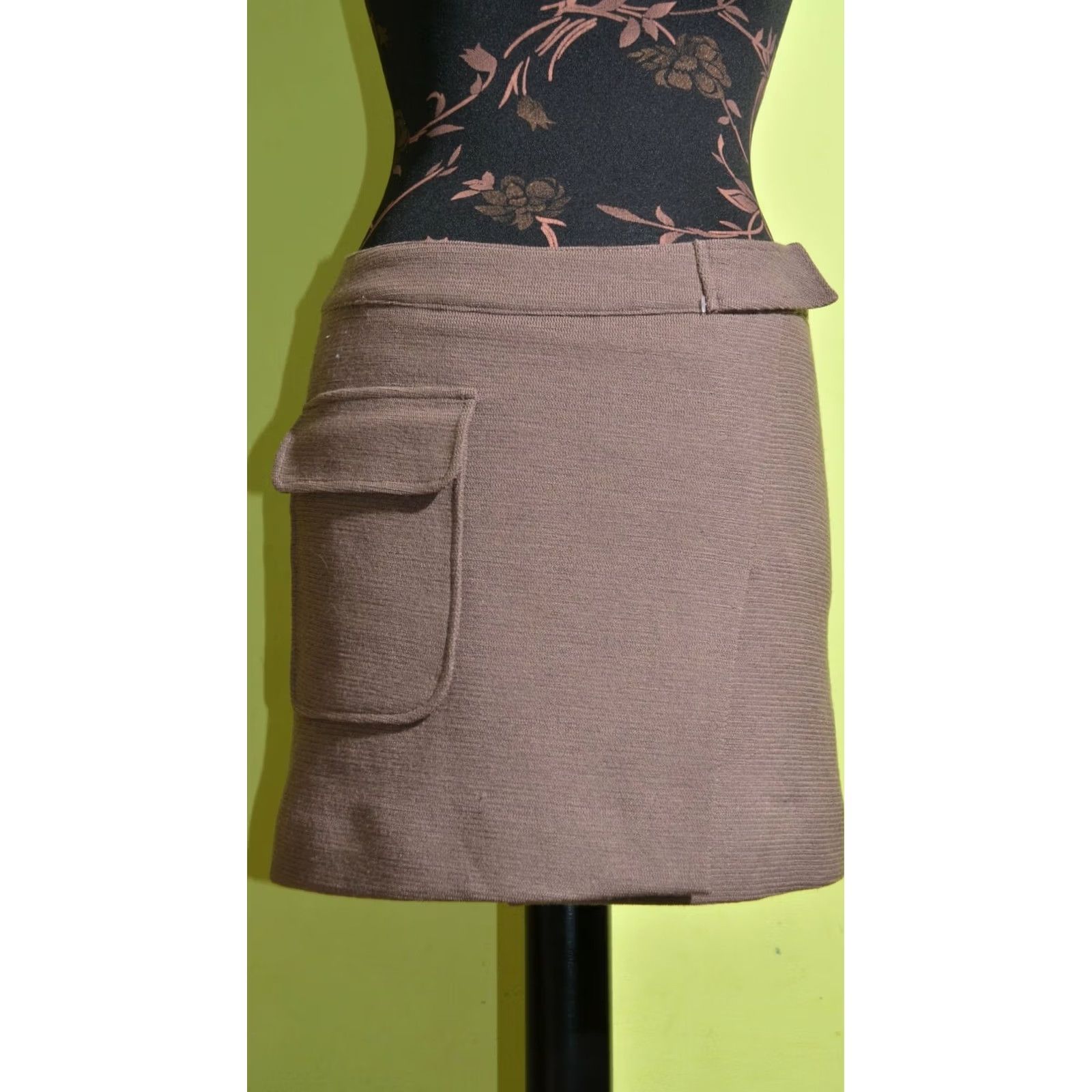Costume National Costume National Wool Cotton Skirt /42 Brown Women A-Line Short Vintage: No, Size 42, Regular Size 28" / US 6 / IT 42 - 2 Thumbnail