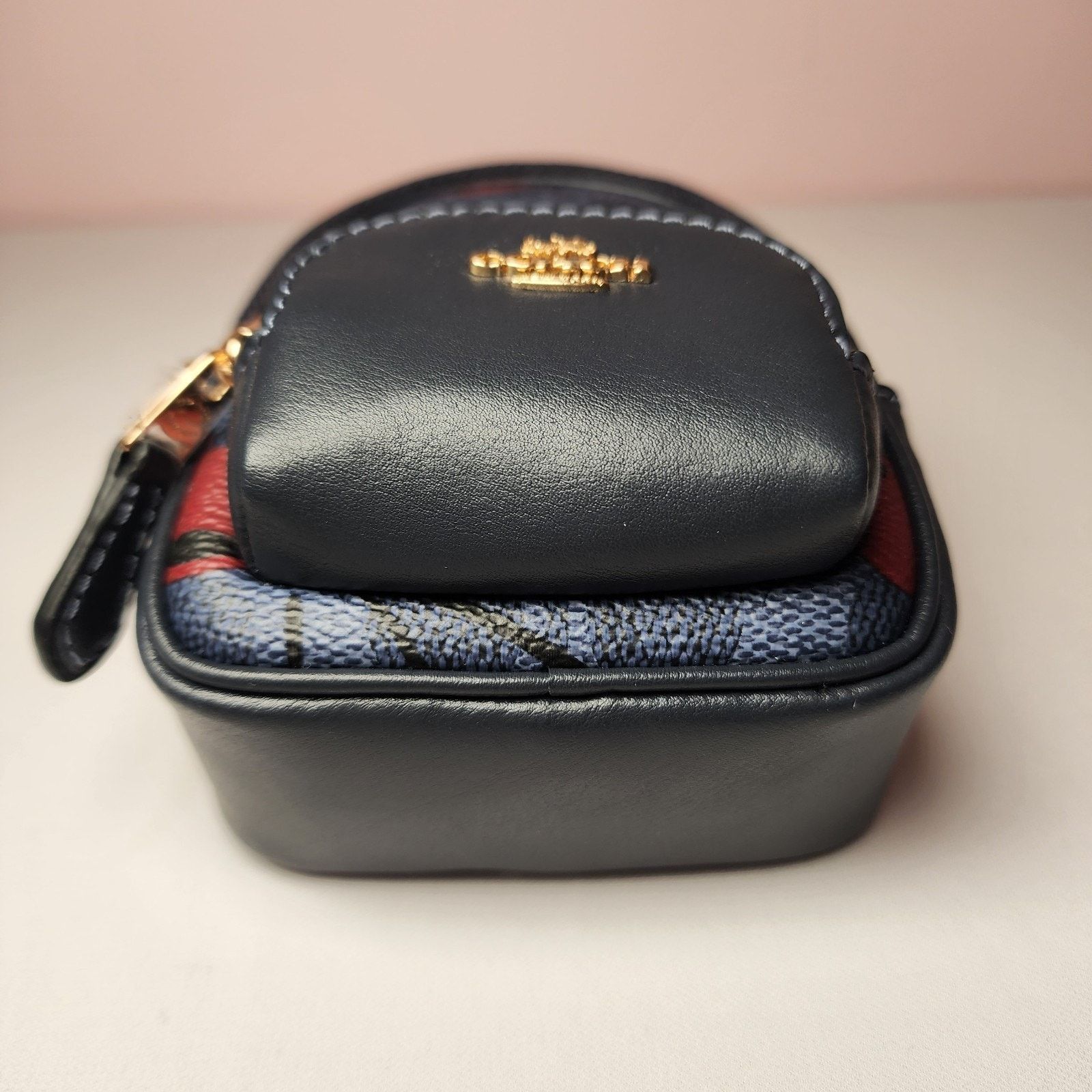 Coach NWT COACH CZ086 Mini Court Backpack Bag Charm Cherry Denim Size ONE SIZE - 6 Thumbnail