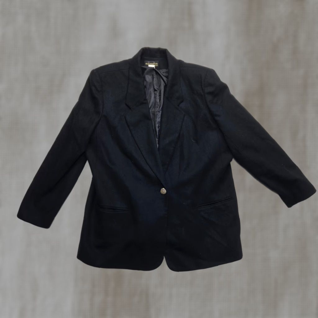 Vintage Requirements Black Button Up Dress Jacket Coat Adult Women's Size 22W Size 3XL / US 20-22 - 1 Thumbnail