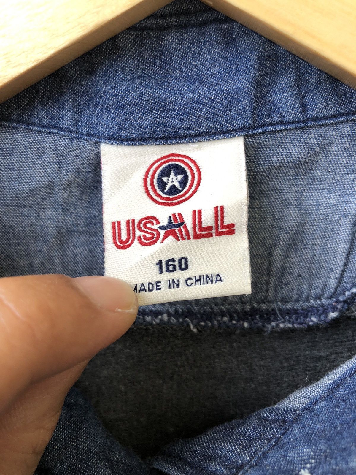 Japanese Brand USALL Double Layer Sweatshirt Denim Lovely Poem You and Me 🩷 Size M / US 6-8 / IT 42-44 - 10 Thumbnail
