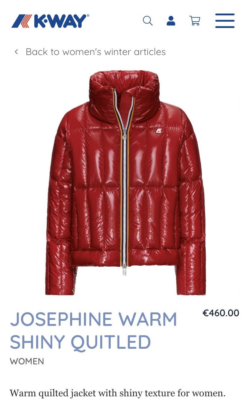 K-Way Kway red Josephine warm shiny quilted duck down 7 US Size M / US 6-8 / IT 42-44 - 7 Thumbnail