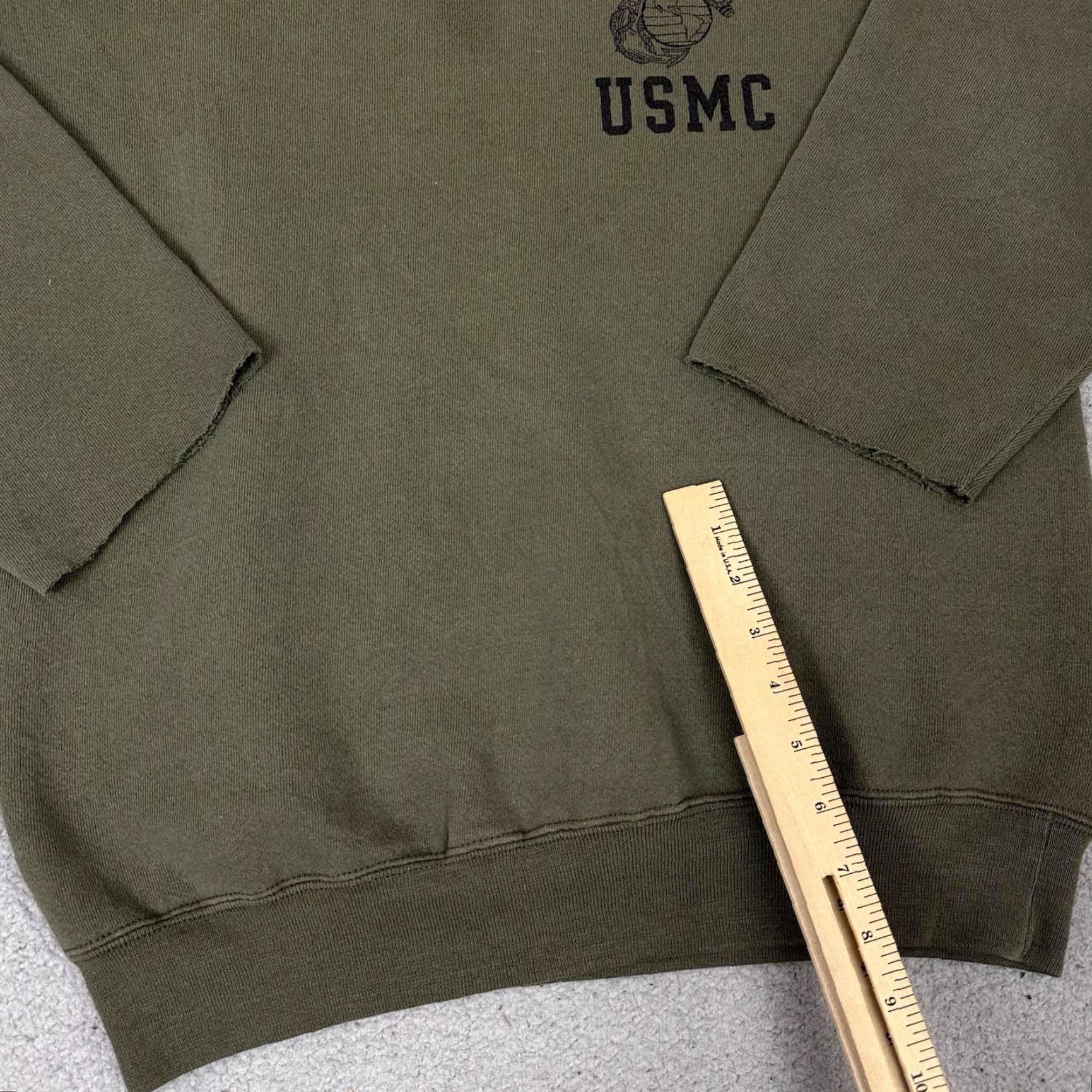 Soffe VINTAGE Soffe USMC Marines Sweatshirt Mens M Crewneck Army Green USA Made Size US M / EU 48-50 / 2 - 6 Thumbnail