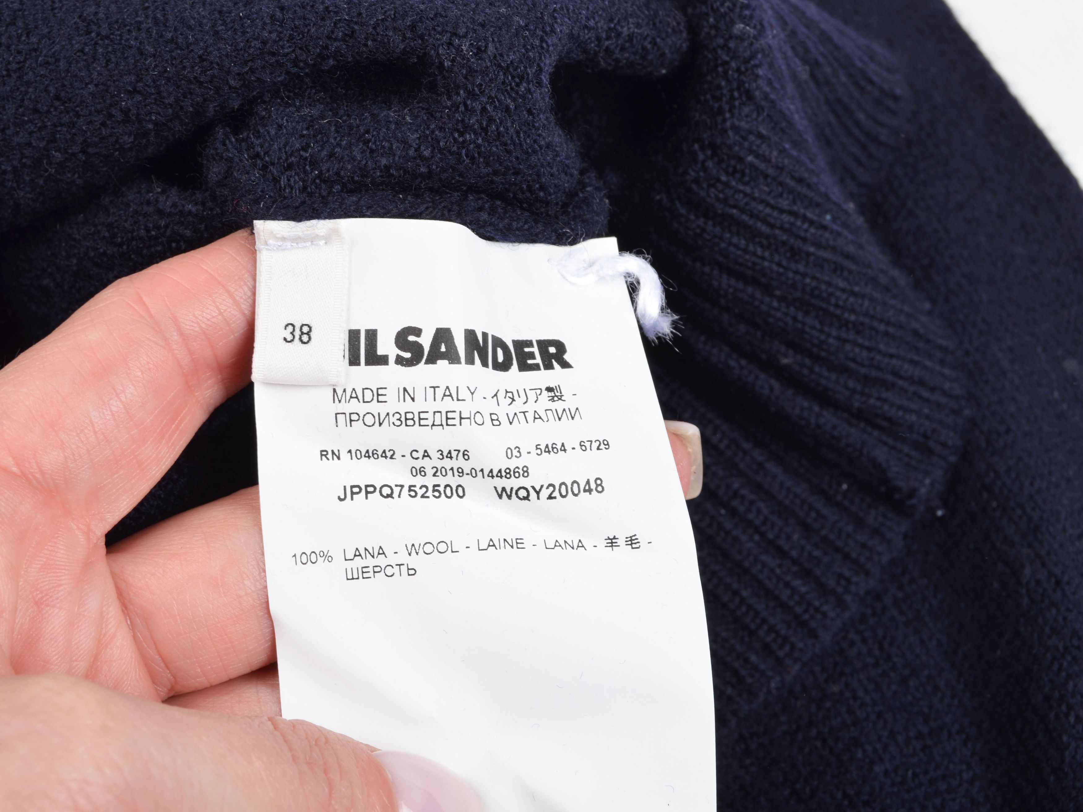 Jil Sander Jil Sander + Navy Wool Crew Neck Long Sleeve Sweater Size XS / US 0-2 / IT 36-38 - 8 Thumbnail