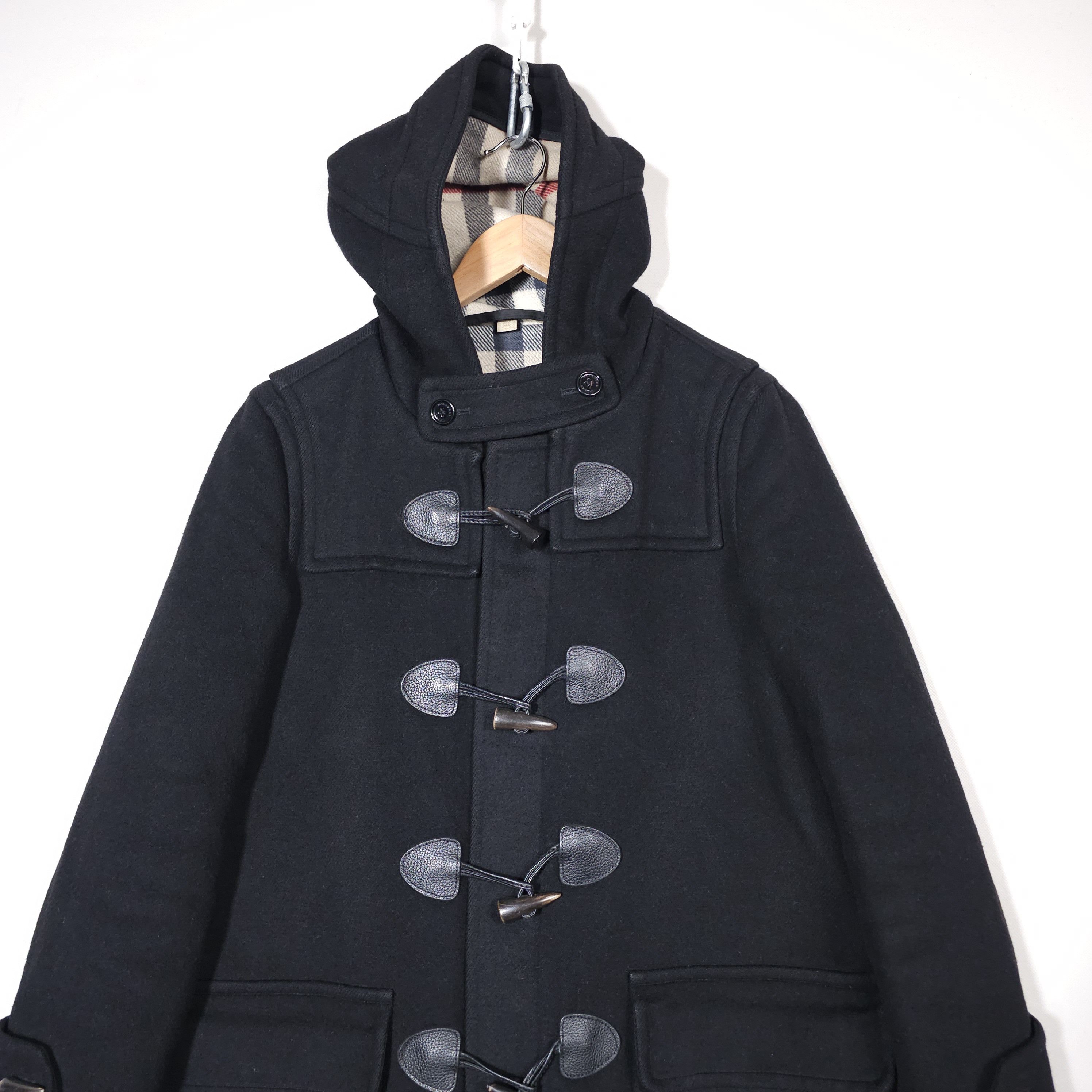 Burberry Burberry Brit Wool Duffle Coat Hooded Nova Check US 8 ITA 42 Size M / US 6-8 / IT 42-44 - 3 Thumbnail