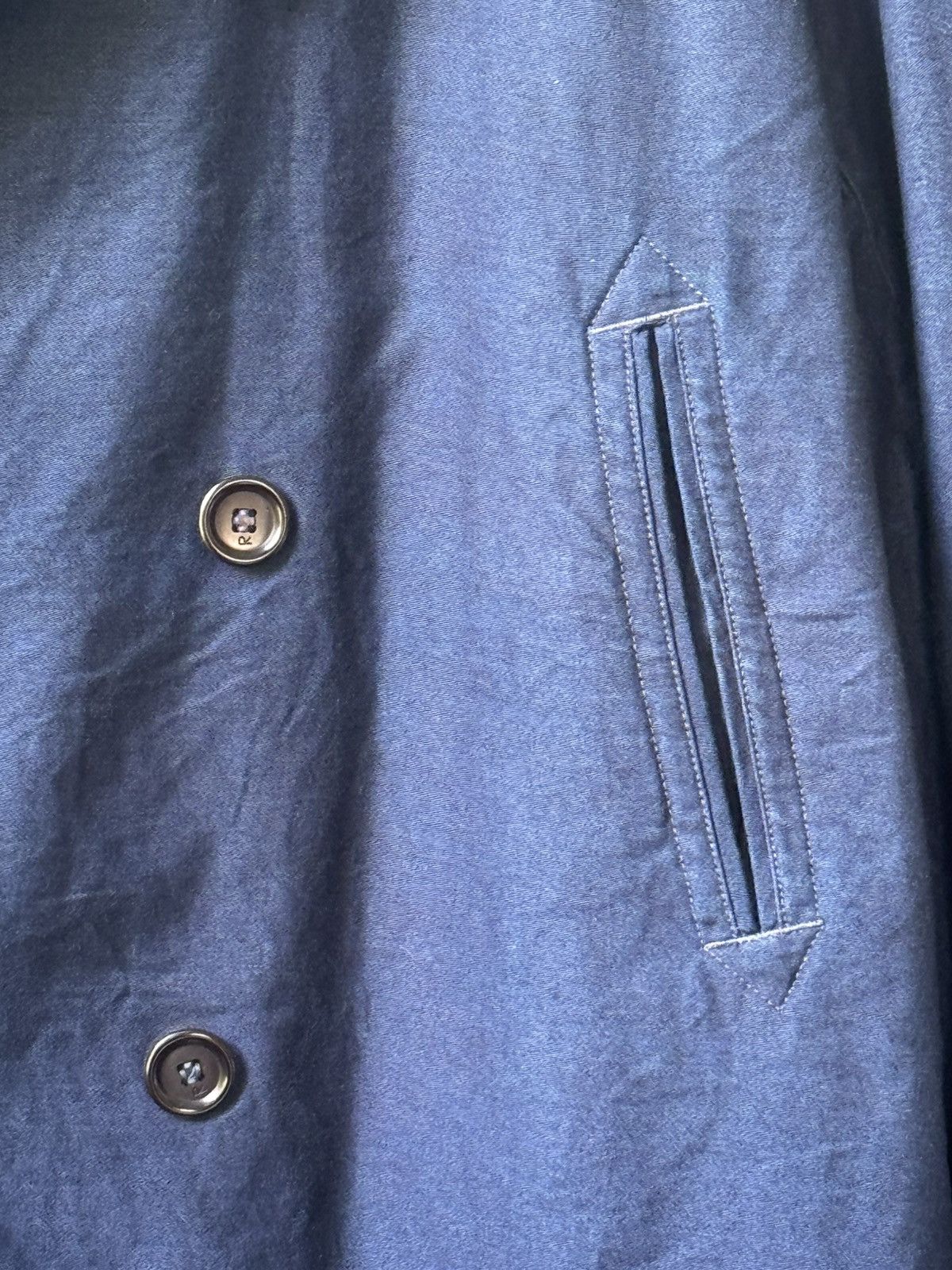 45rpm Indigo Dyed Double Breasted Coat Size US L / EU 52-54 / 3 - 8 Thumbnail