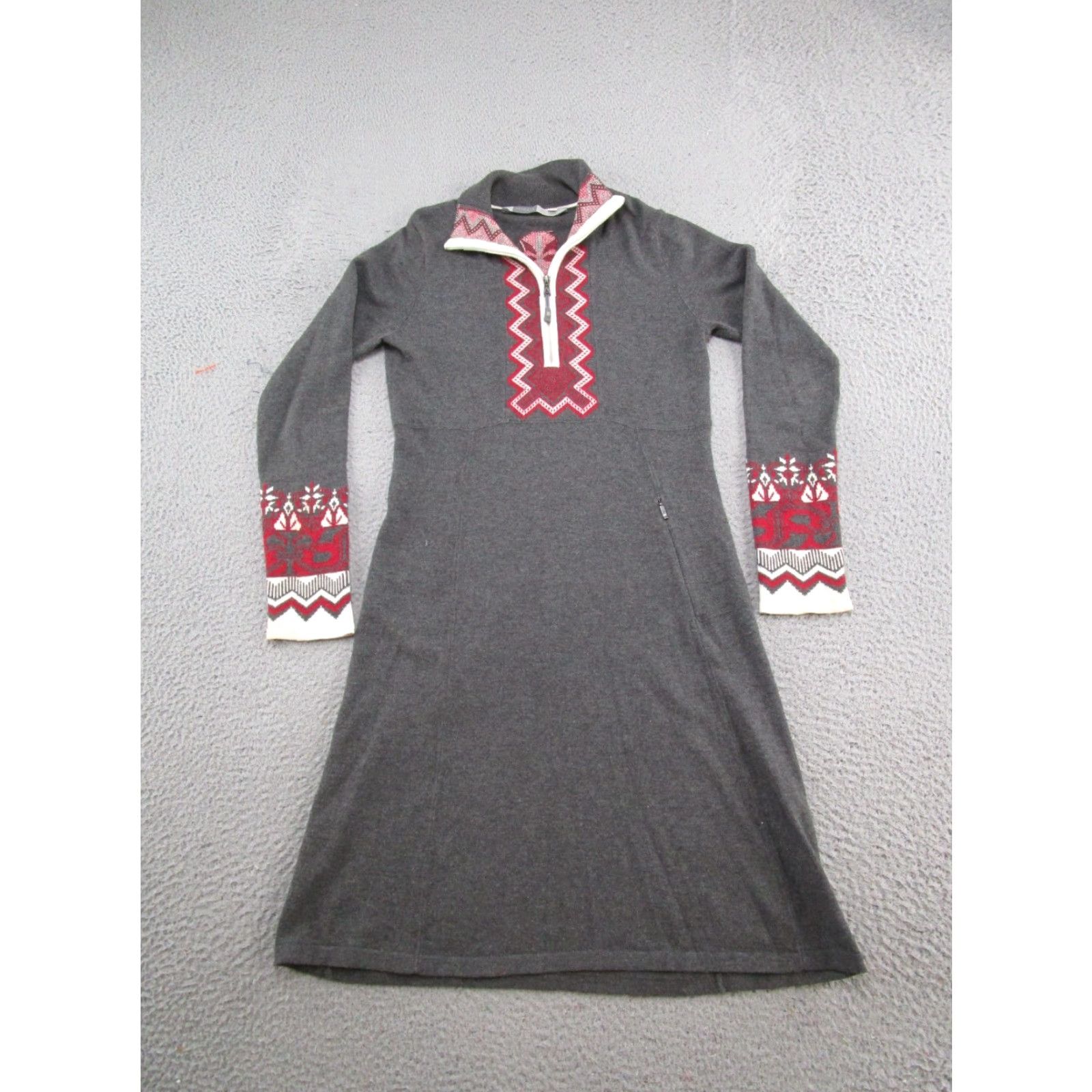 Athleta Athleta Fair Isle Sweater Dress Knit Mock Neck Multicolor A-Line Casual Womens Size S Size S / US 4 / IT 40 - 2 Thumbnail