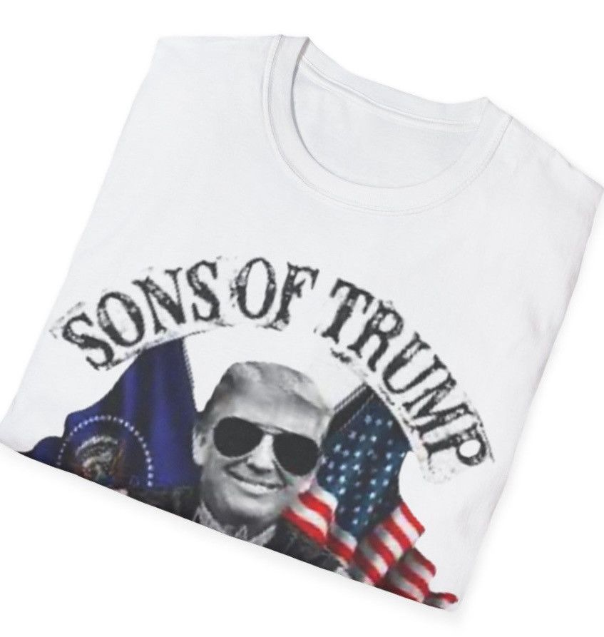 Donald Trump “Sons of Trump” MAGA Softstyle T-Shirt. White. SM-XXL Size US L / EU 52-54 / 3 - 2 Thumbnail